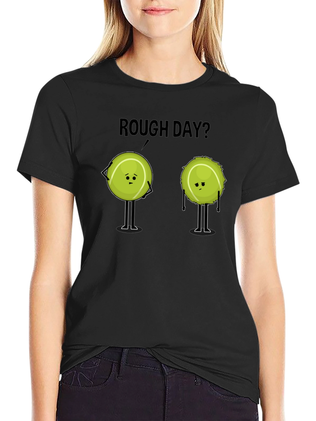 Rough Day? Tennis Ball T-Shirt - Novelty Graphic Tee