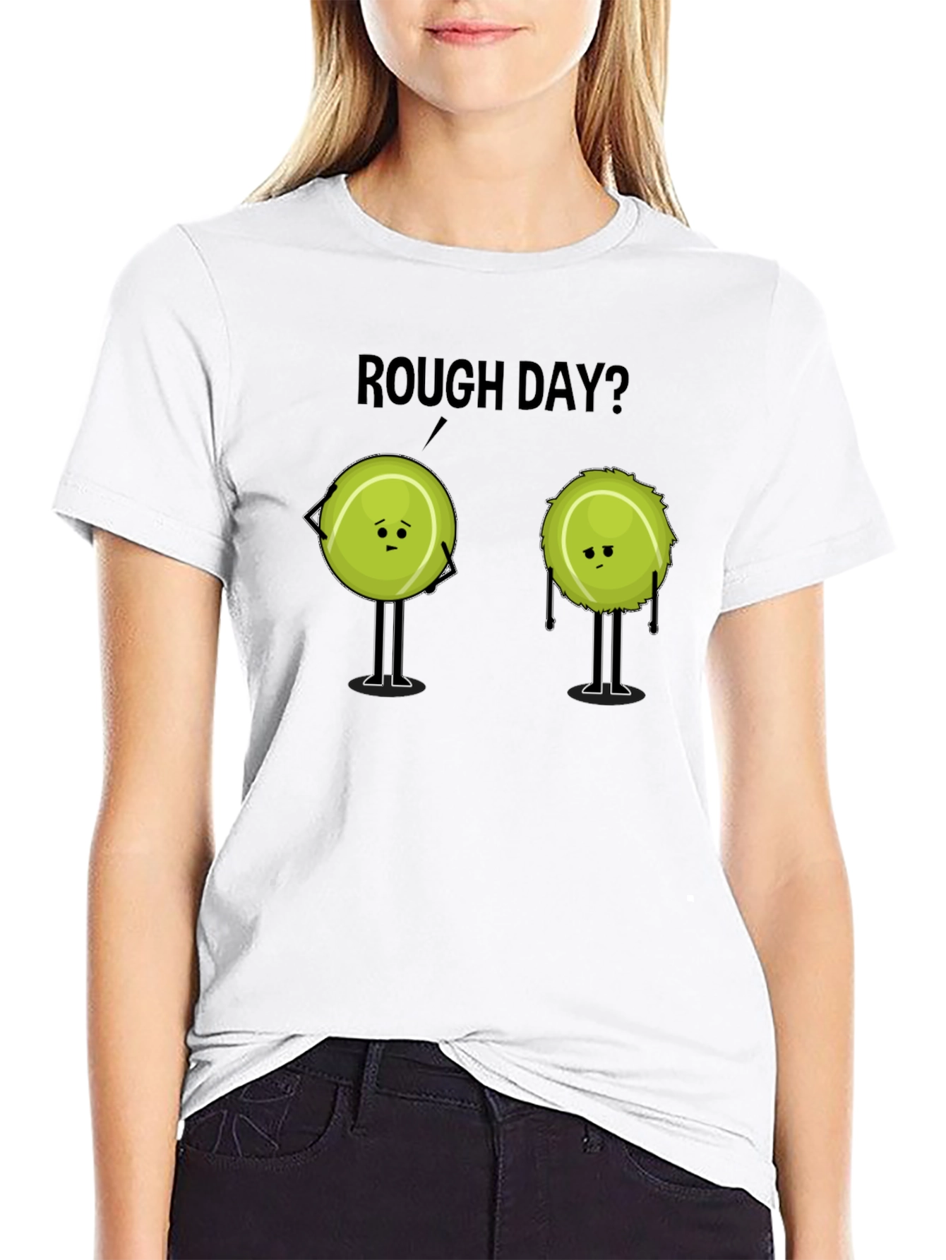 Rough Day? Tennis Ball T-Shirt - Novelty Graphic Tee