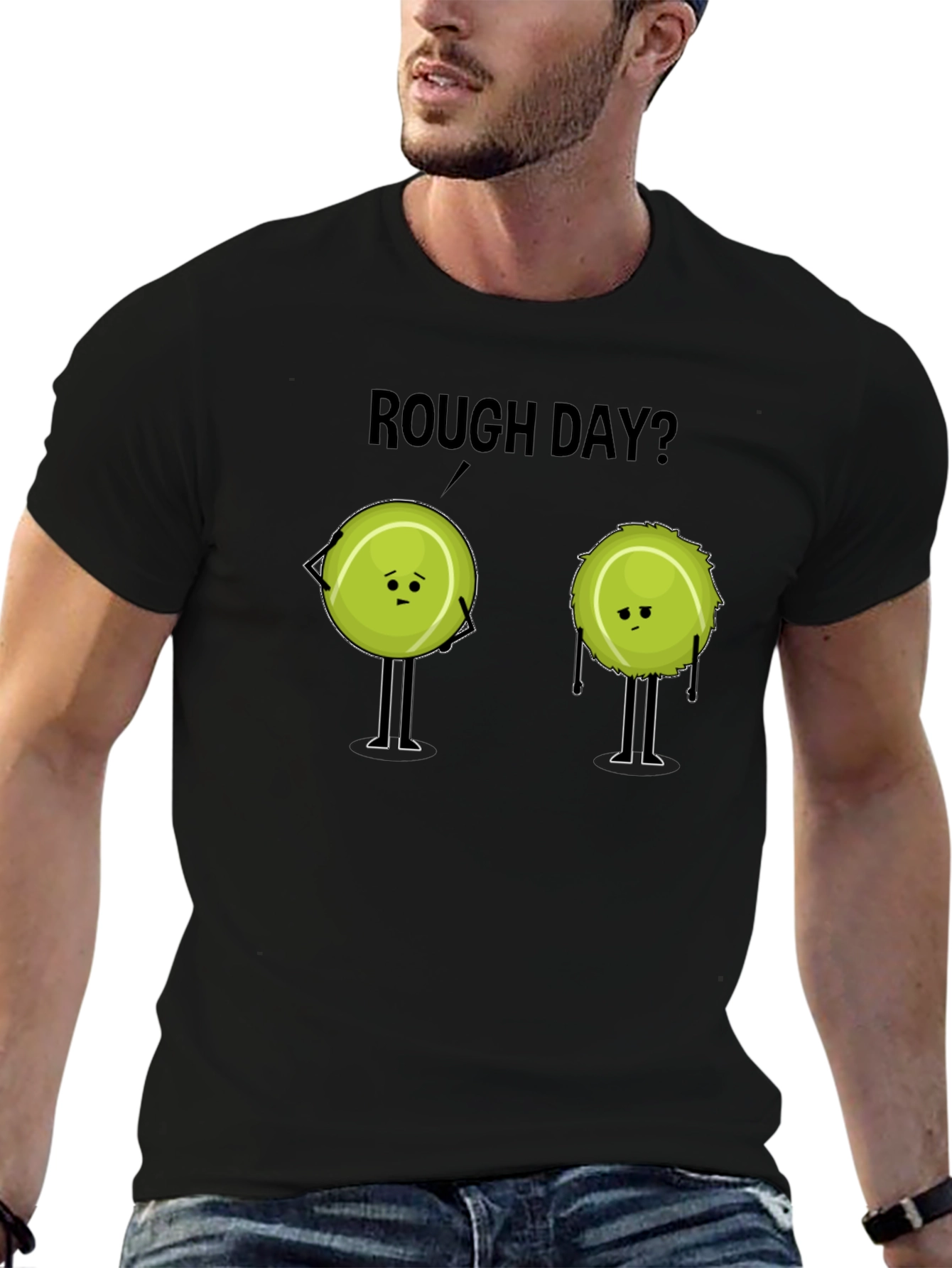 Rough Day? Tennis Ball T-Shirt - Novelty Graphic Tee