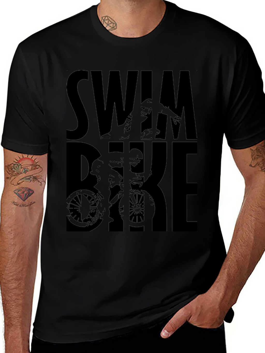 Triathlon Swim Bike Run Graphic Tee