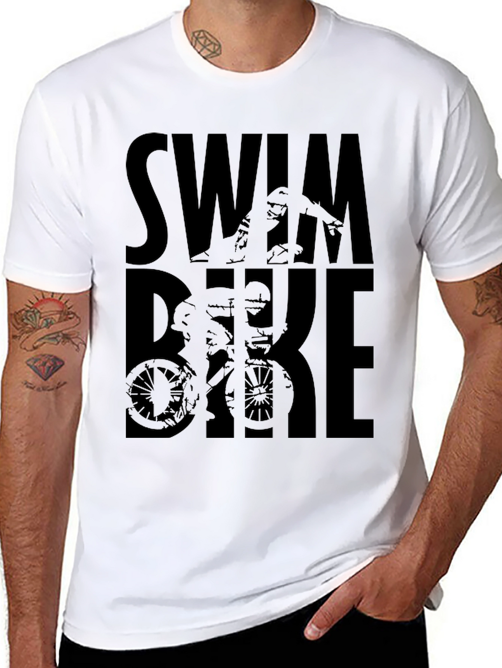 Triathlon Swim Bike Run Graphic Tee