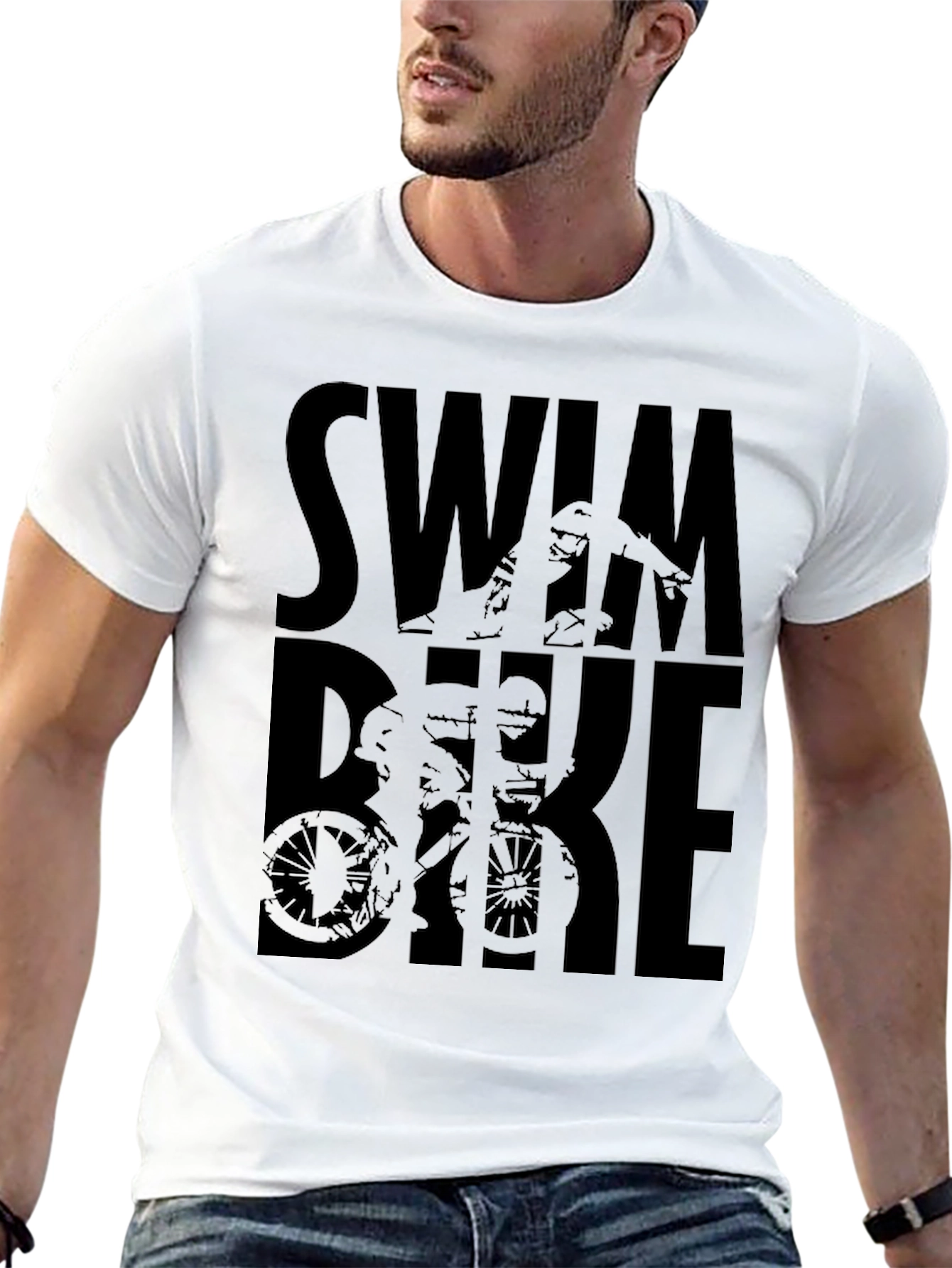 Triathlon Swim Bike Run Graphic Tee