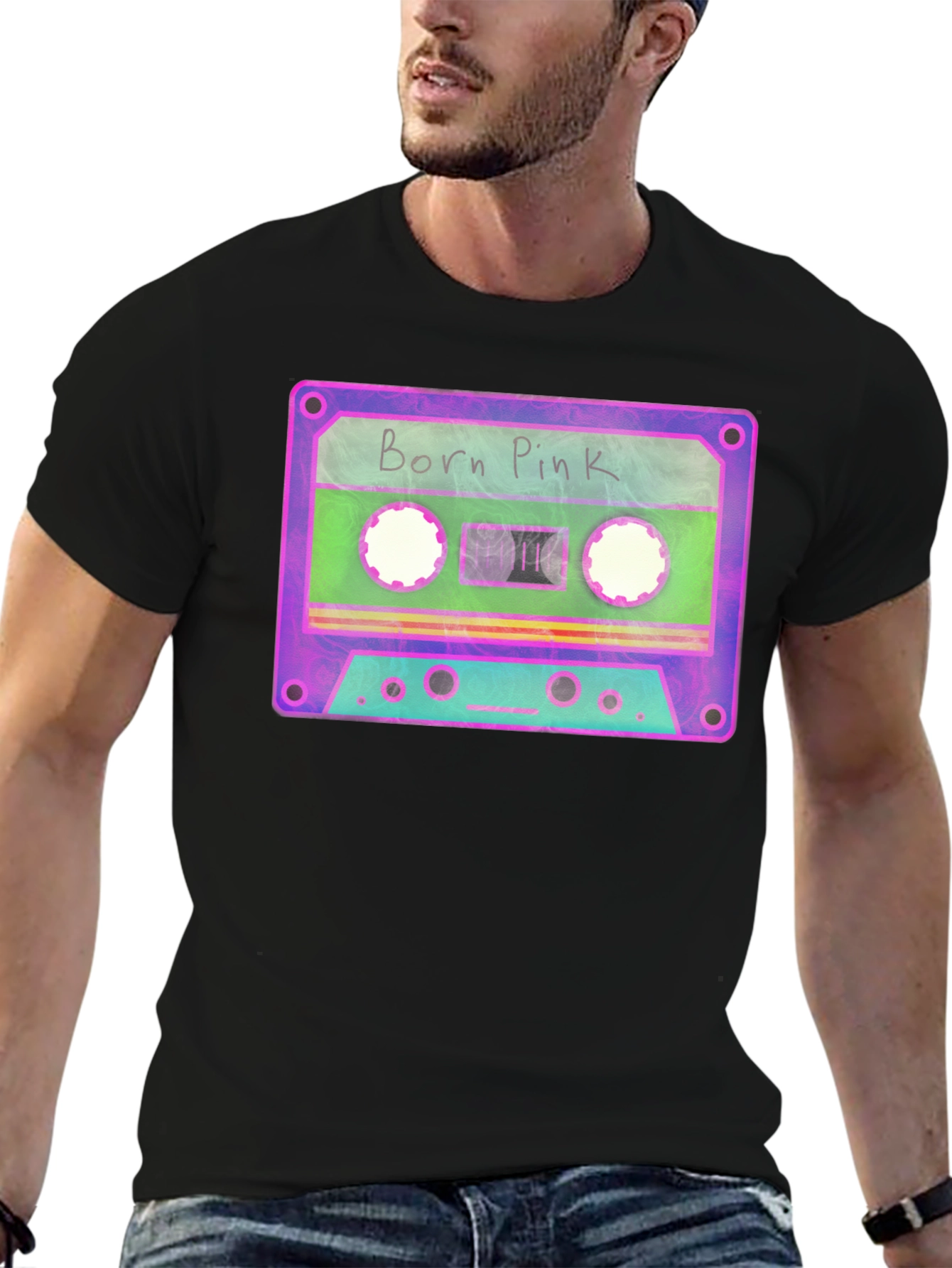 Born Pink Cassette Graphic Tee - Retro Style