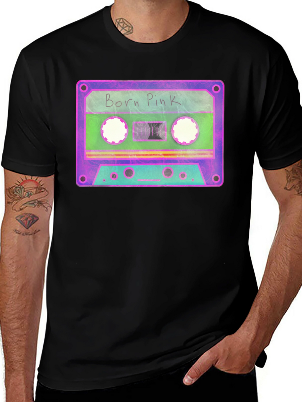 Born Pink Cassette Graphic Tee - Retro Style