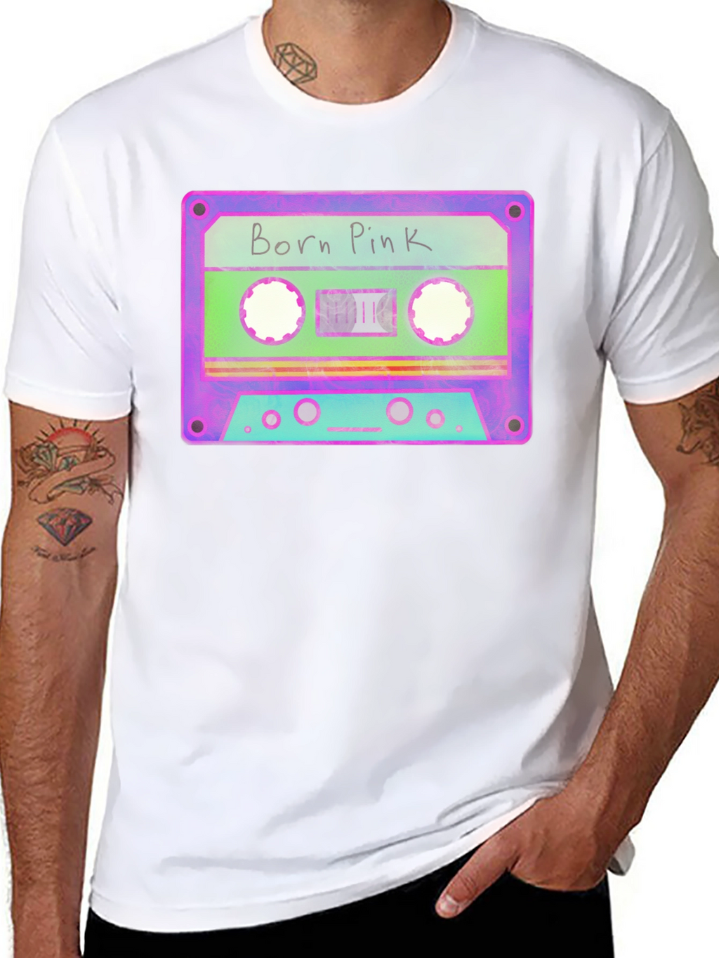 Born Pink Cassette Graphic Tee - Retro Style