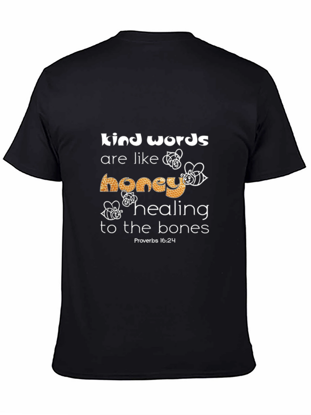 Kind Words Honey Bee Graphic Black T-Shirt