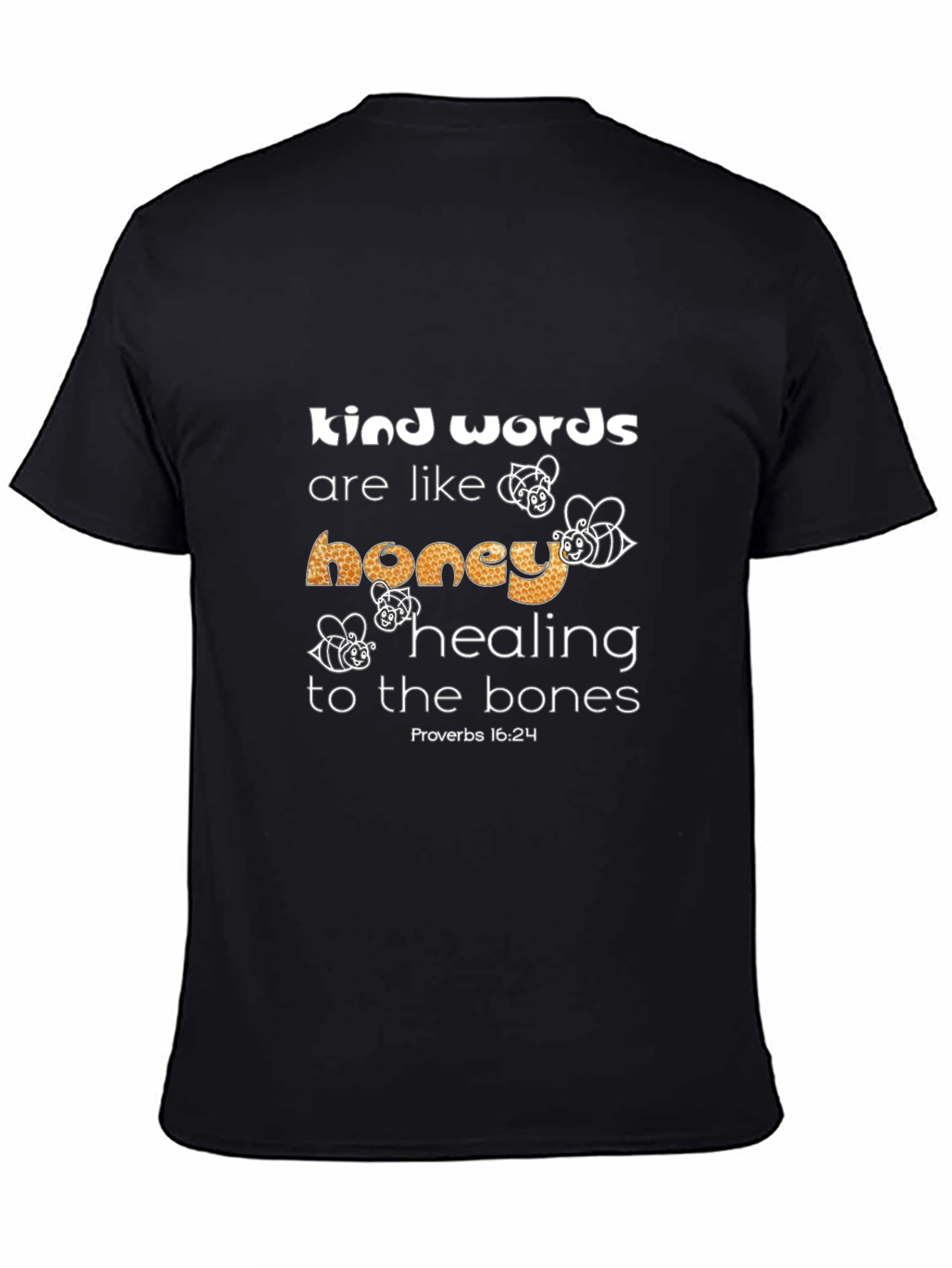 Kind Words Honey Bee Graphic Black T-Shirt