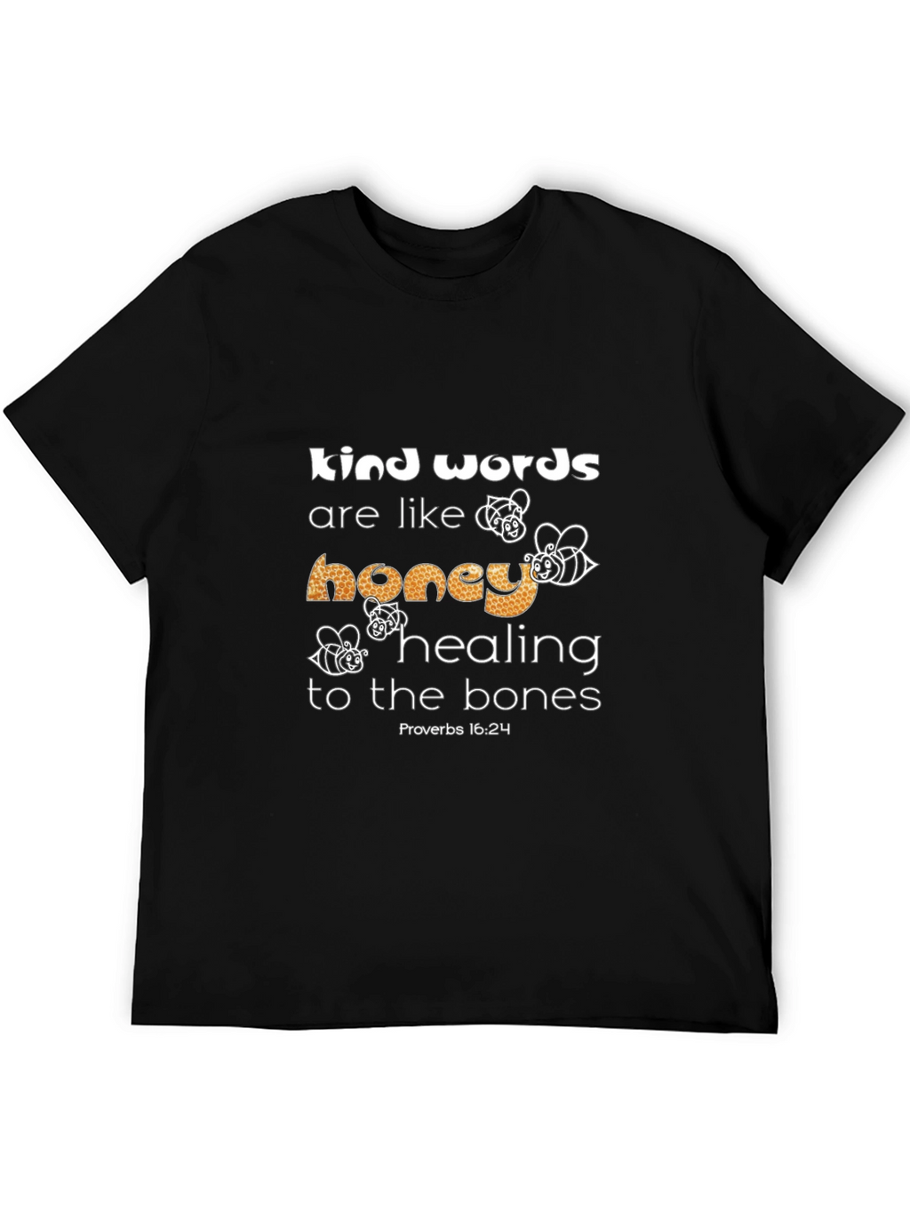 Kind Words Honey Bee Graphic Black T-Shirt