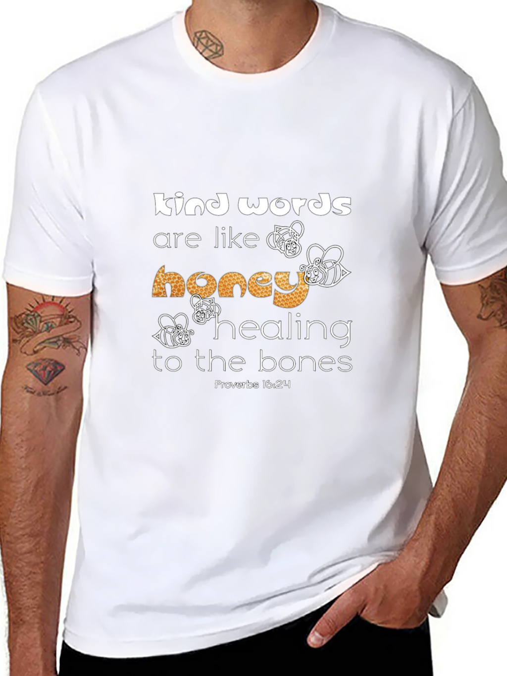 Kind Words Honey Bee Graphic Black T-Shirt