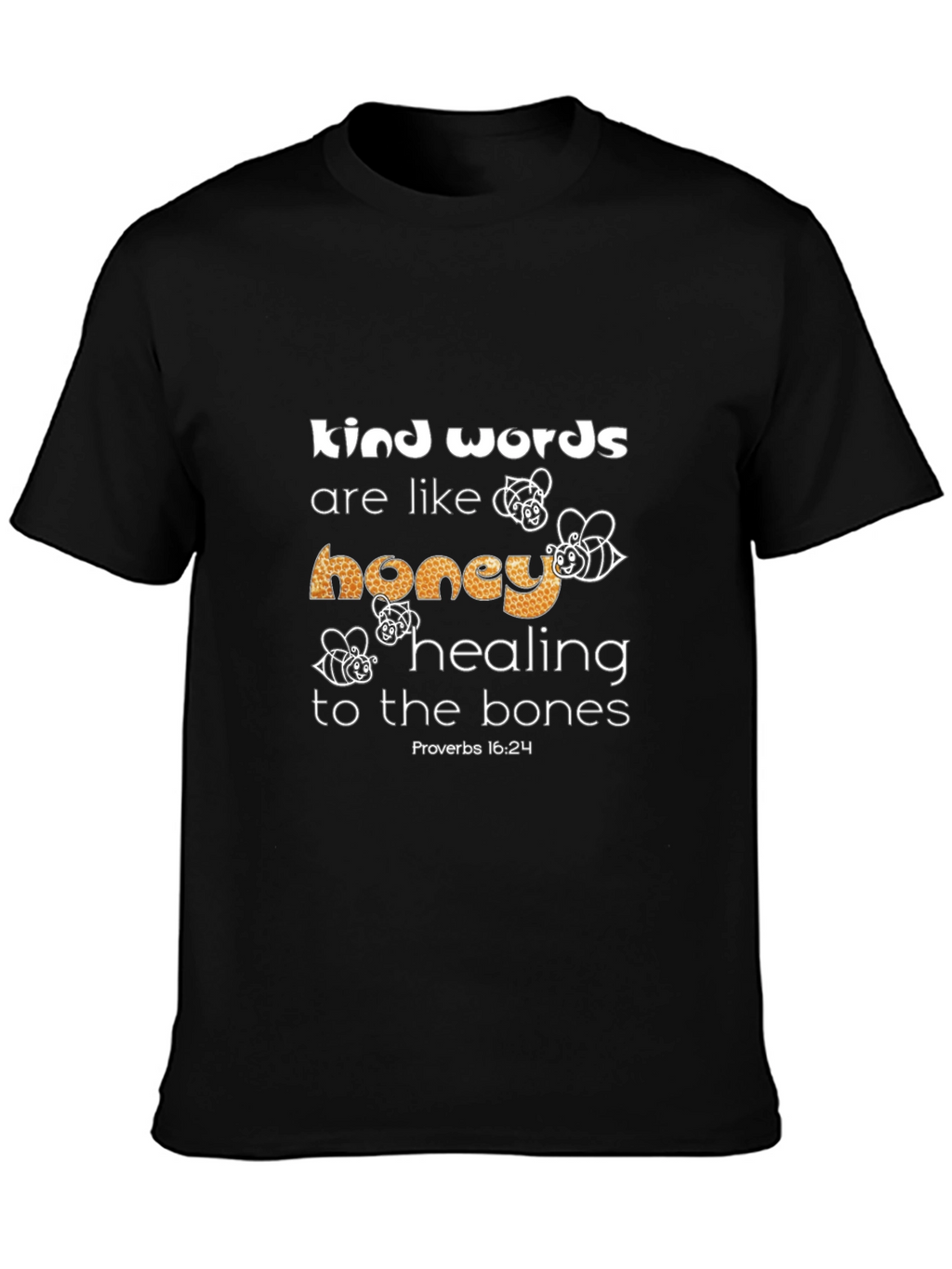 Kind Words Honey Bee Graphic Black T-Shirt