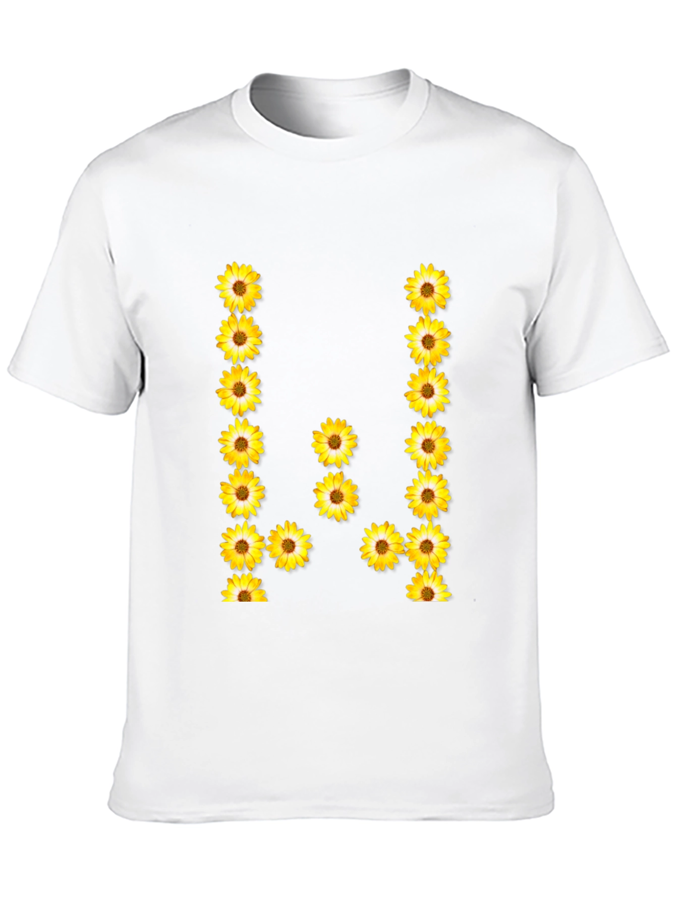 Sunflower Letter Graphic Tee - Black