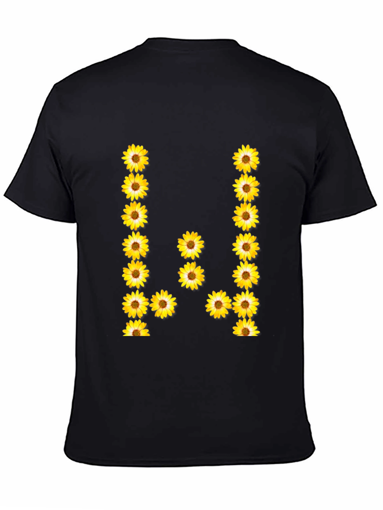 Sunflower Letter Graphic Tee - Black
