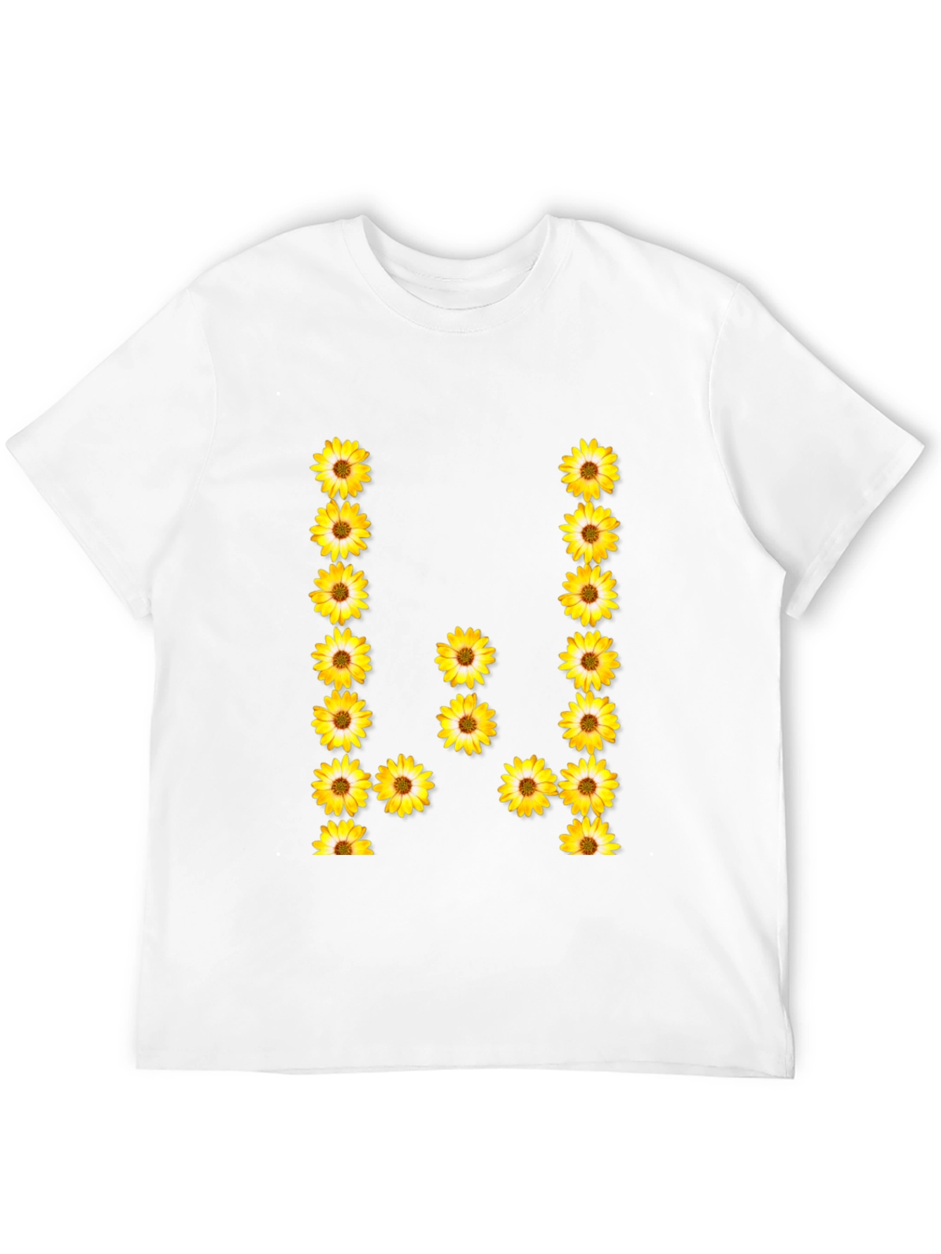 Sunflower Letter Graphic Tee - Black