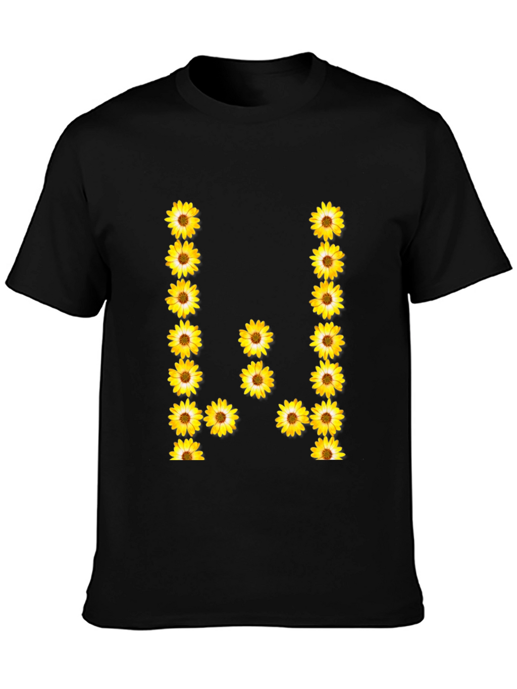 Sunflower Letter Graphic Tee - Black