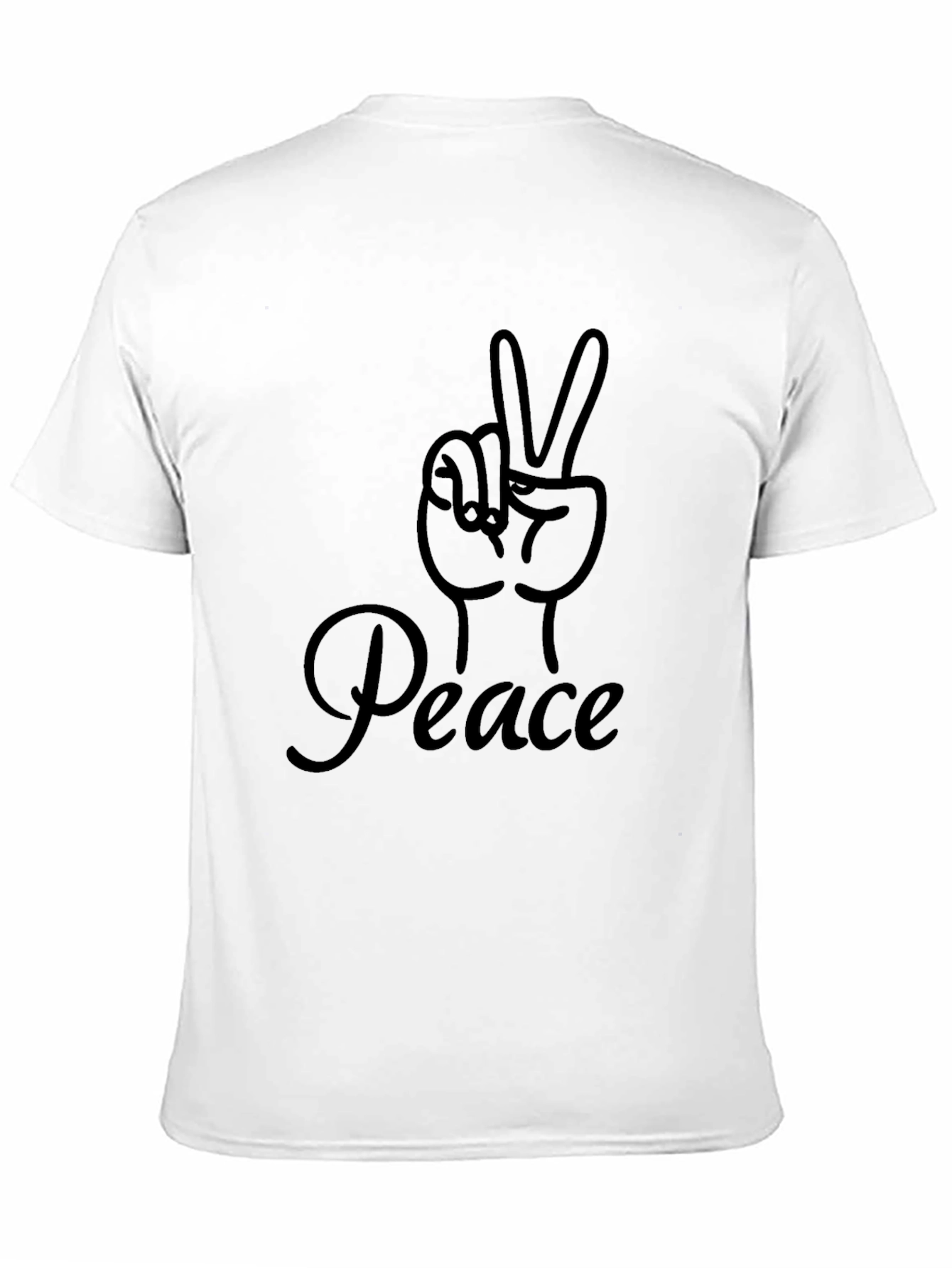Peace Sign Graphic Black Tee
