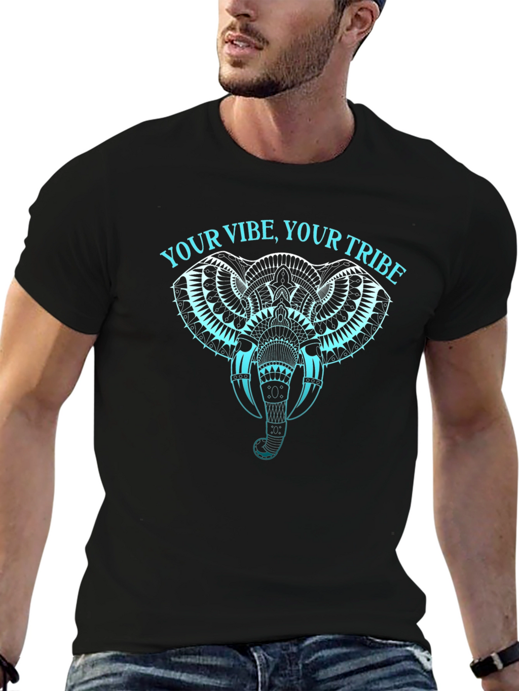Tribal Elephant Graphic Tee - Your Vibe Your Tribe