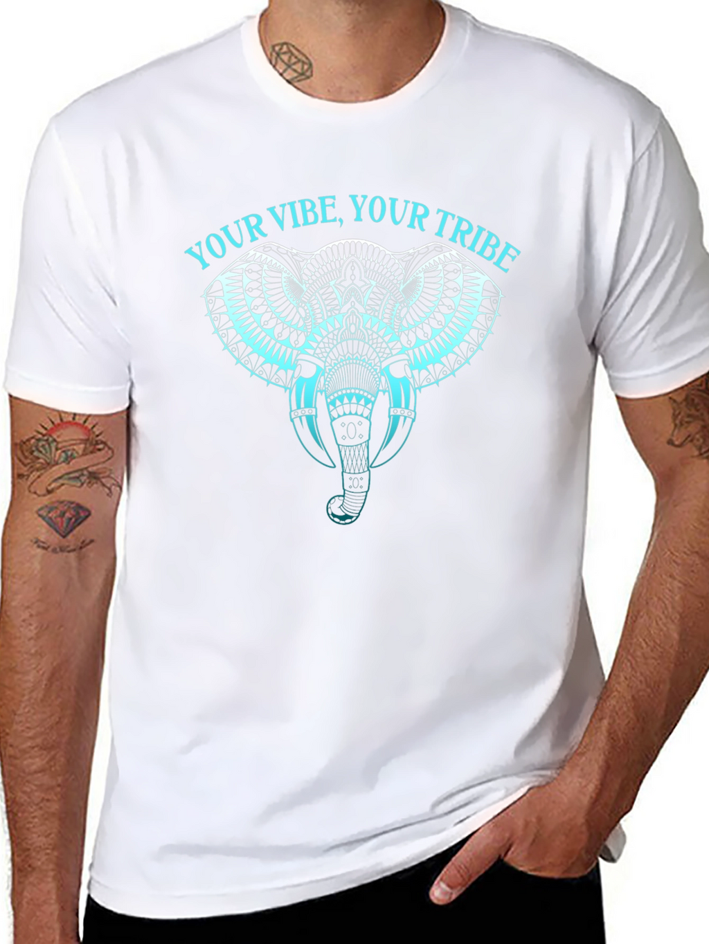 Tribal Elephant Graphic Tee - Your Vibe Your Tribe