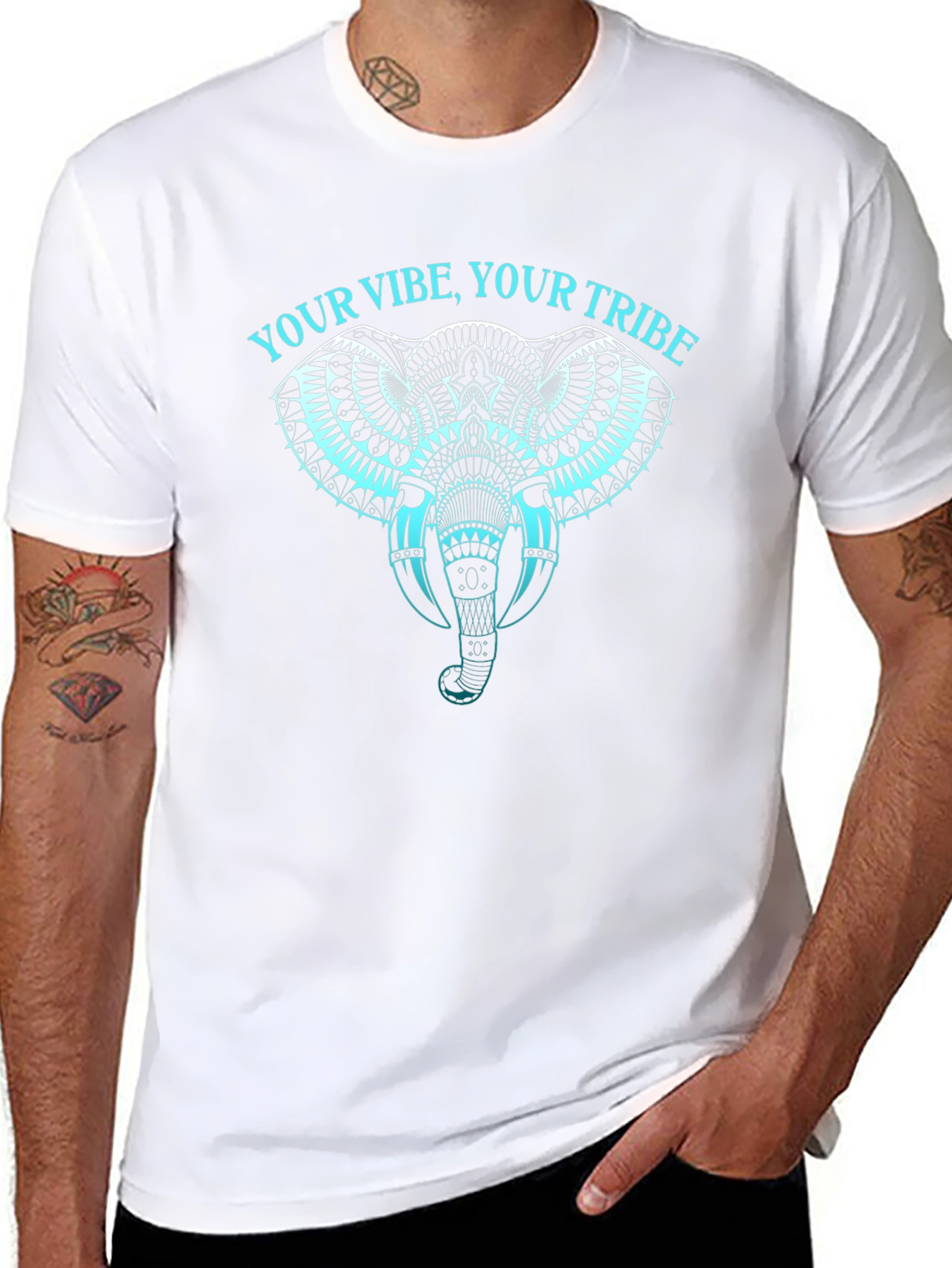 Tribal Elephant Graphic Tee - Your Vibe Your Tribe