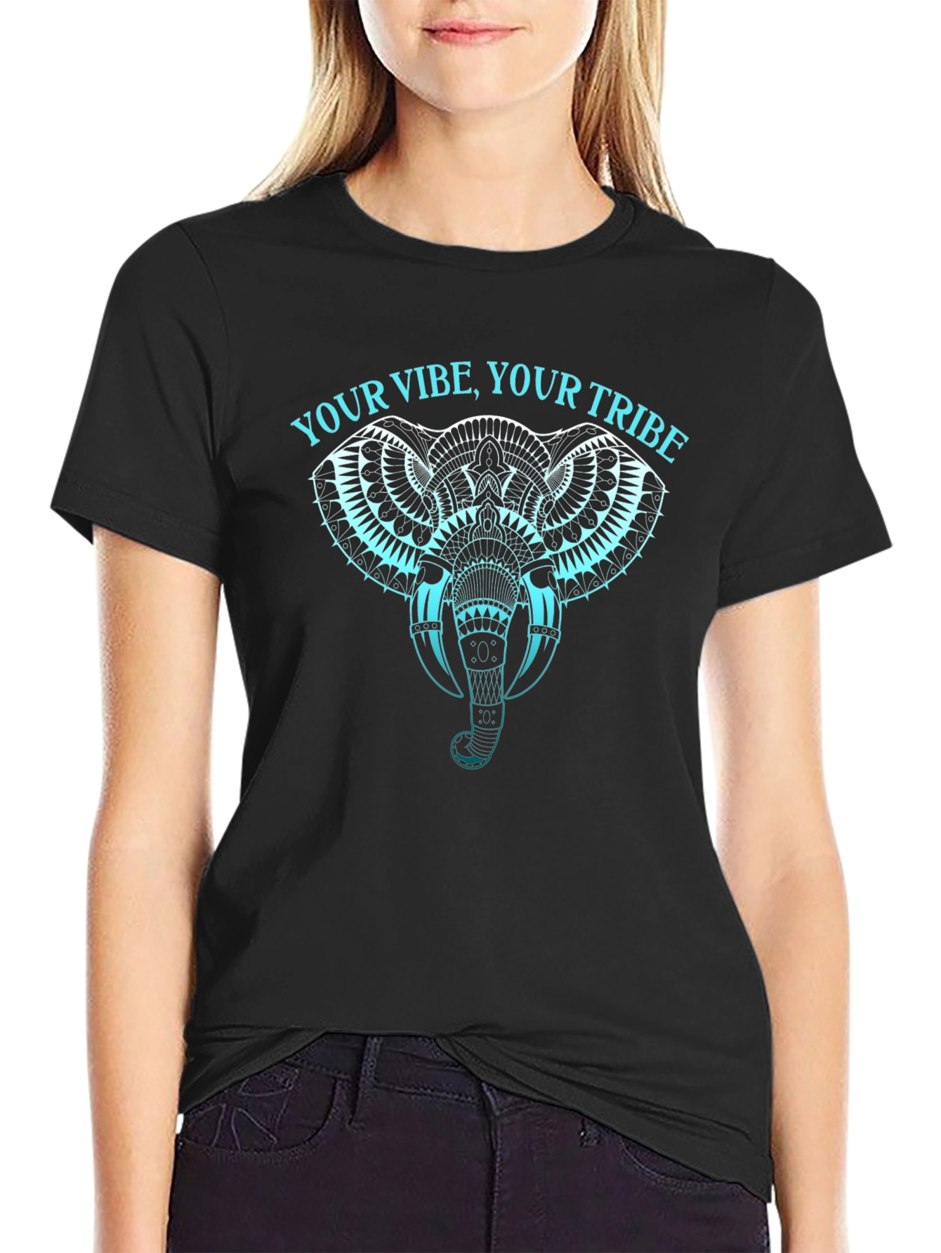 Tribal Elephant Graphic Tee - Your Vibe Your Tribe