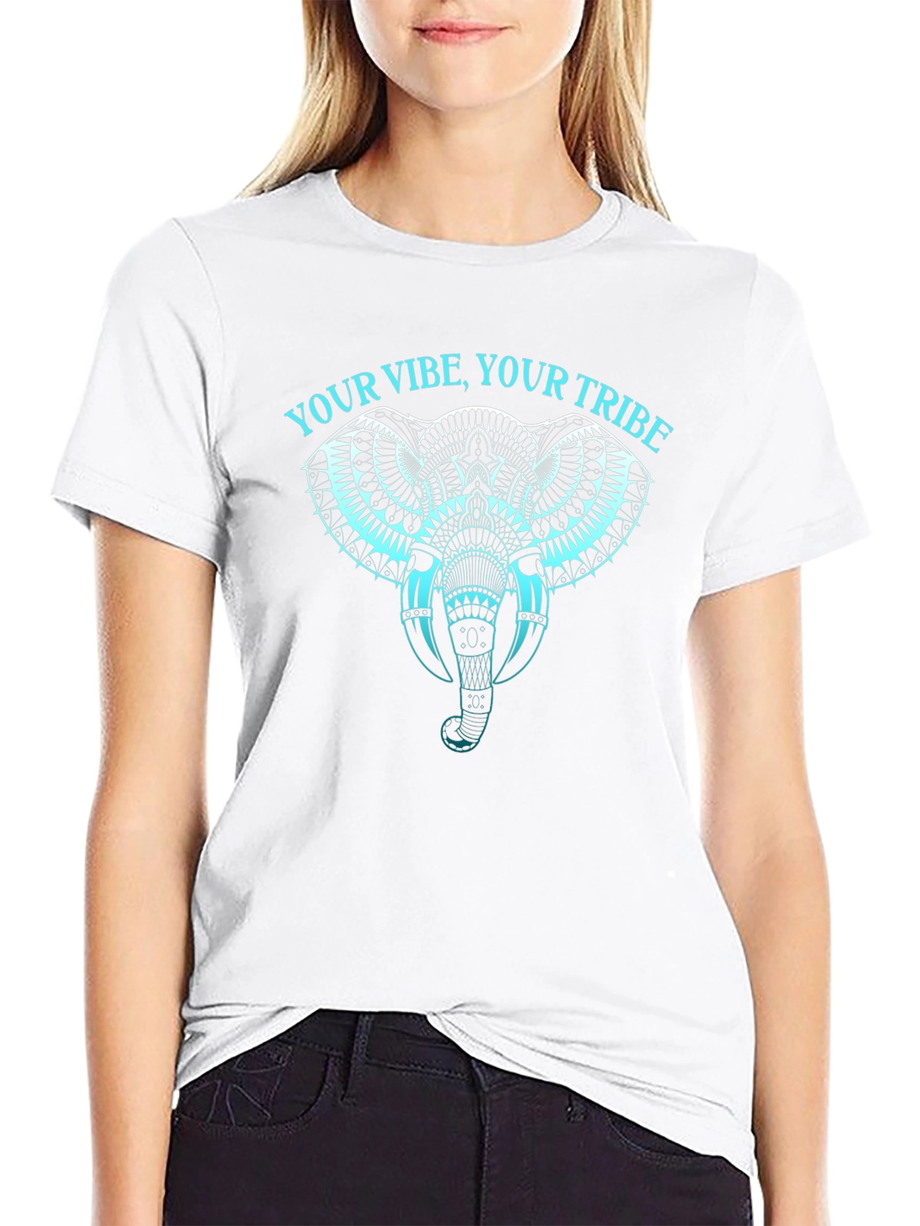 Tribal Elephant Graphic Tee - Your Vibe Your Tribe