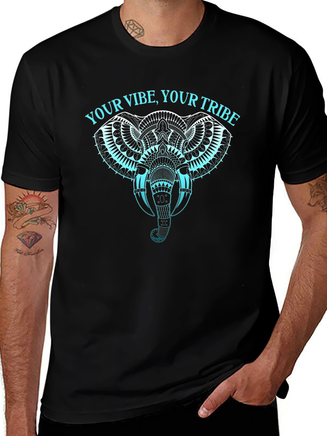 Tribal Elephant Graphic Tee - Your Vibe Your Tribe