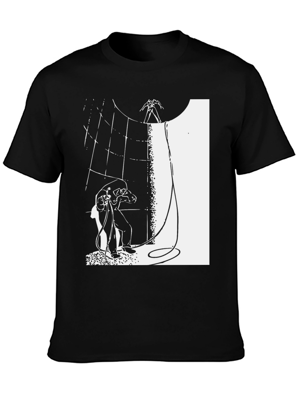 Abstract Graphic Print Black T-Shirt