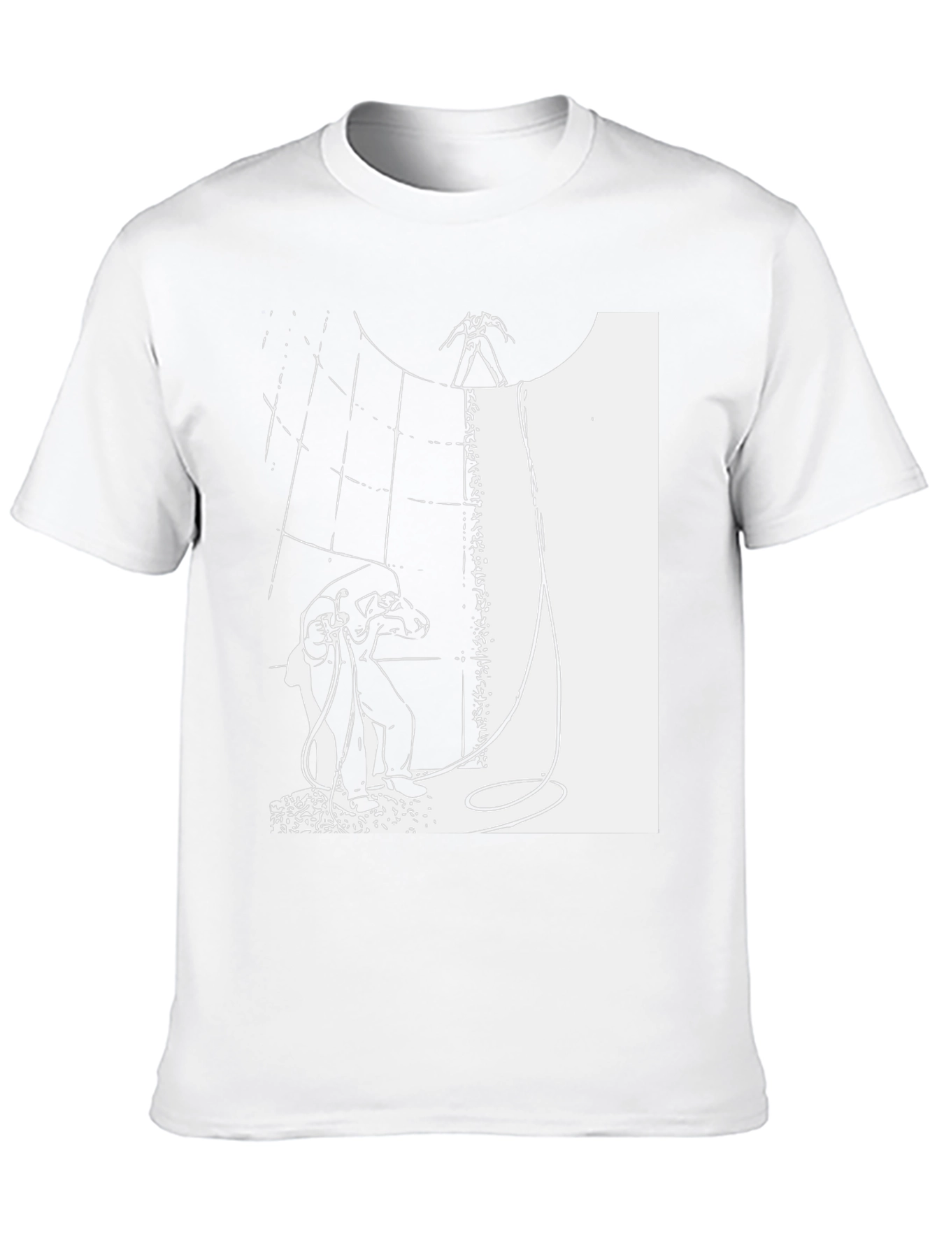 Abstract Graphic Print Black T-Shirt