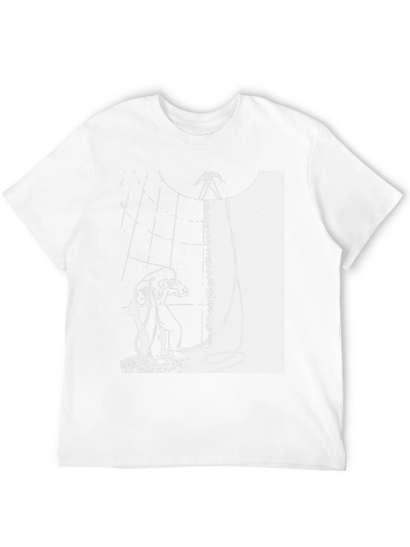 Abstract Graphic Print Black T-Shirt