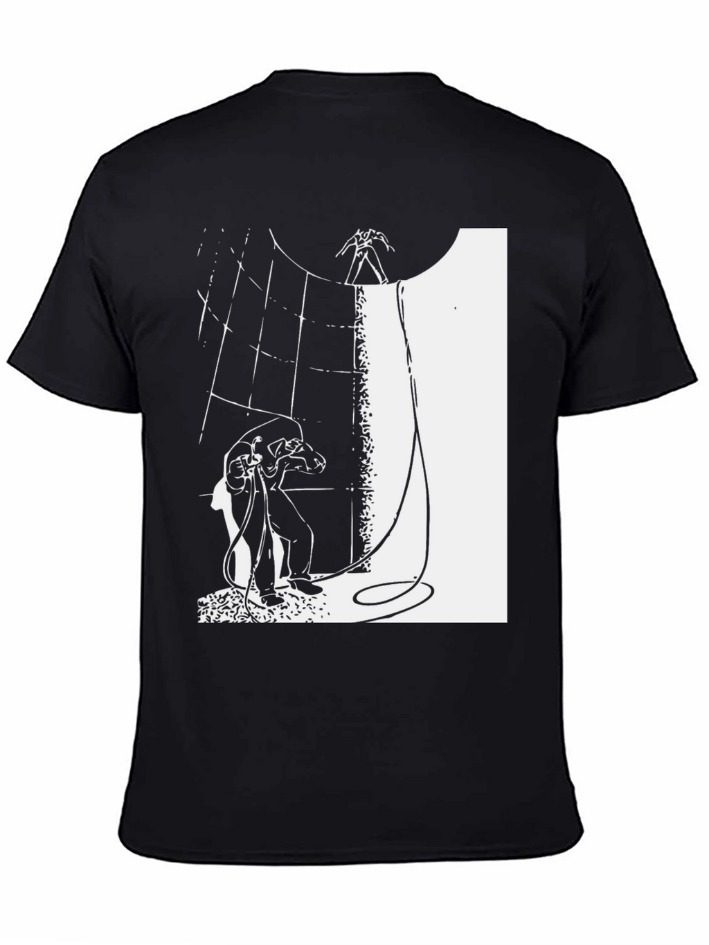 Abstract Graphic Print Black T-Shirt
