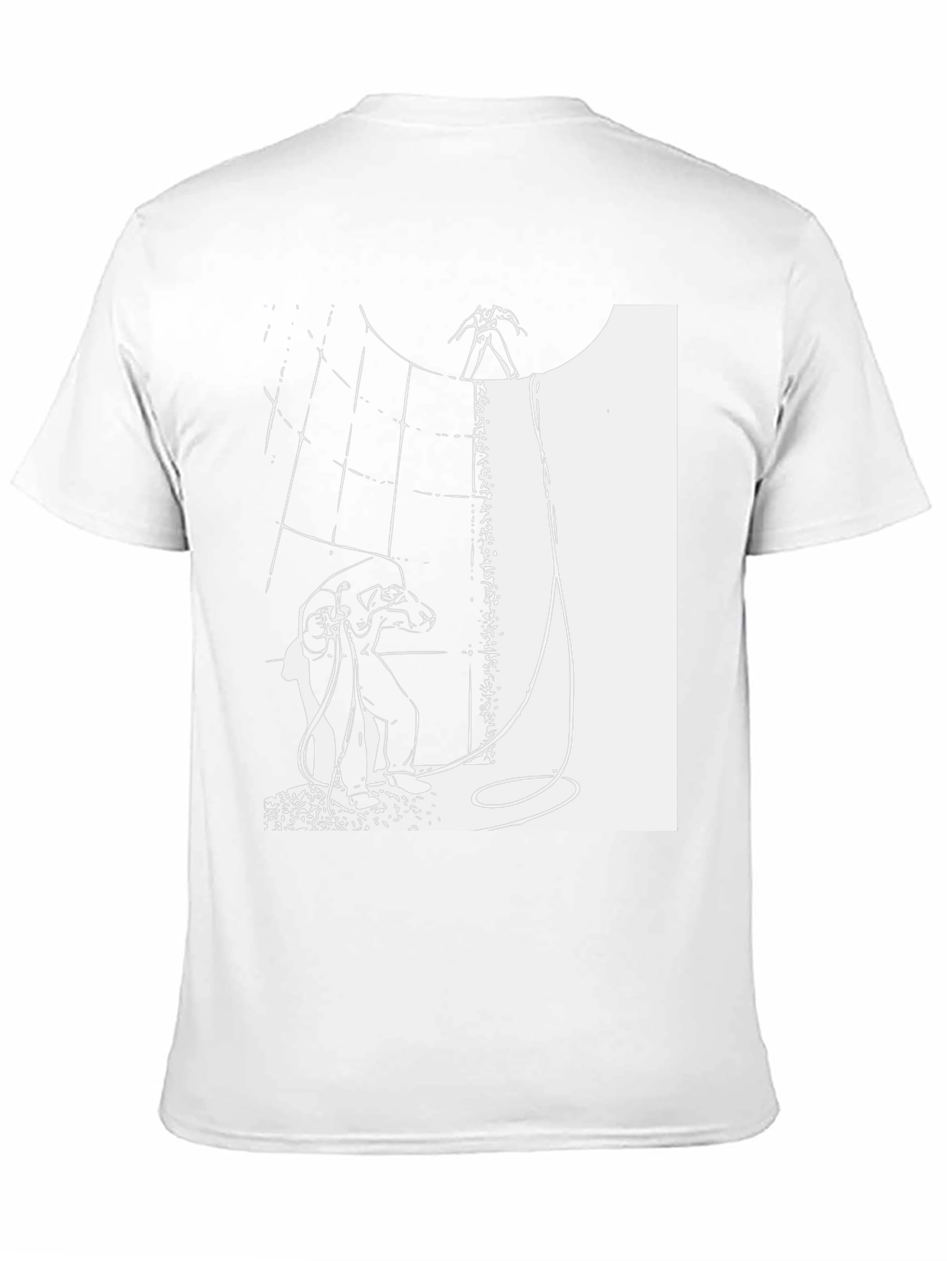 Abstract Graphic Print Black T-Shirt