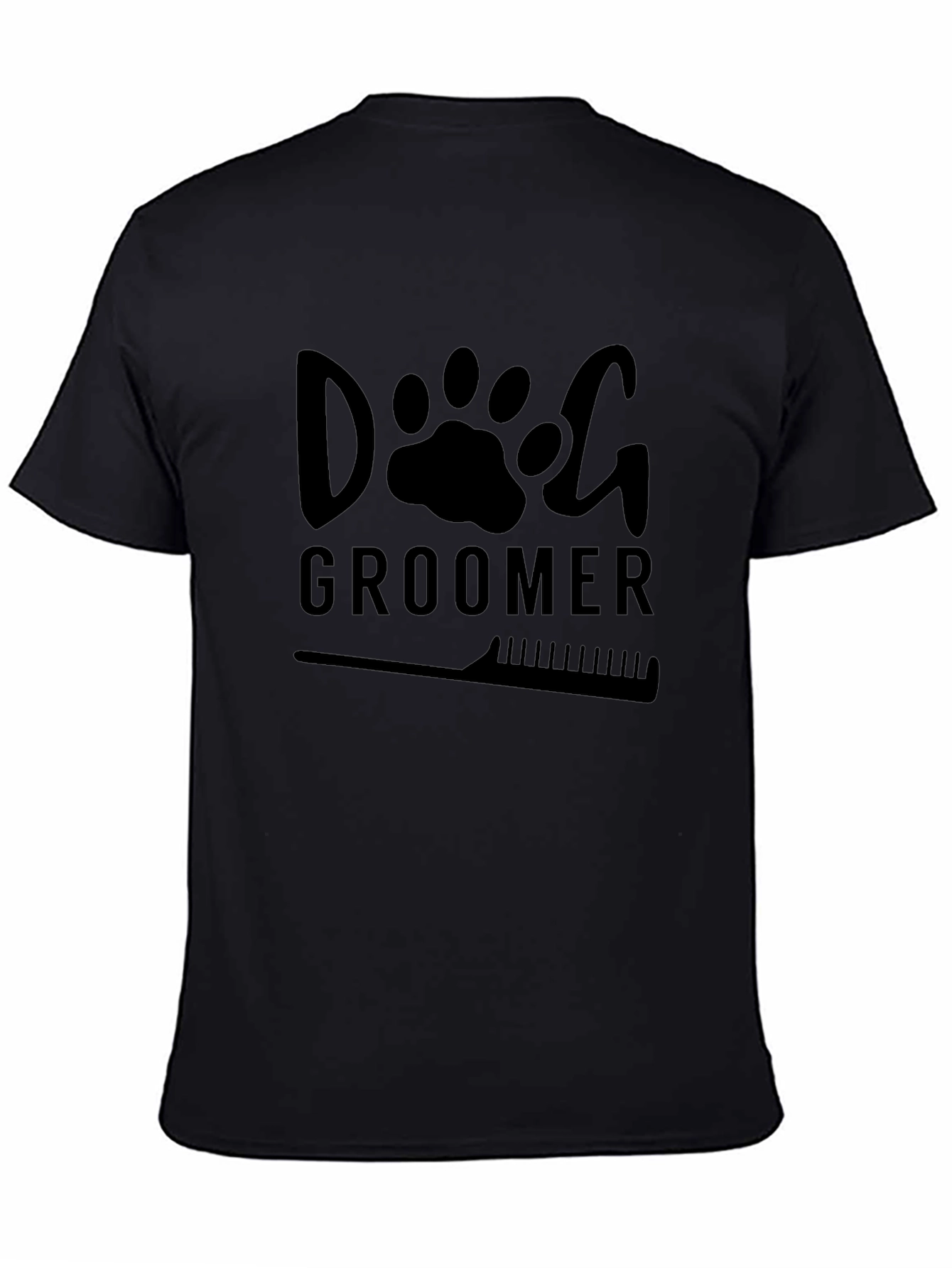 Dog Groomer T-Shirt - Black Graphic Tee
