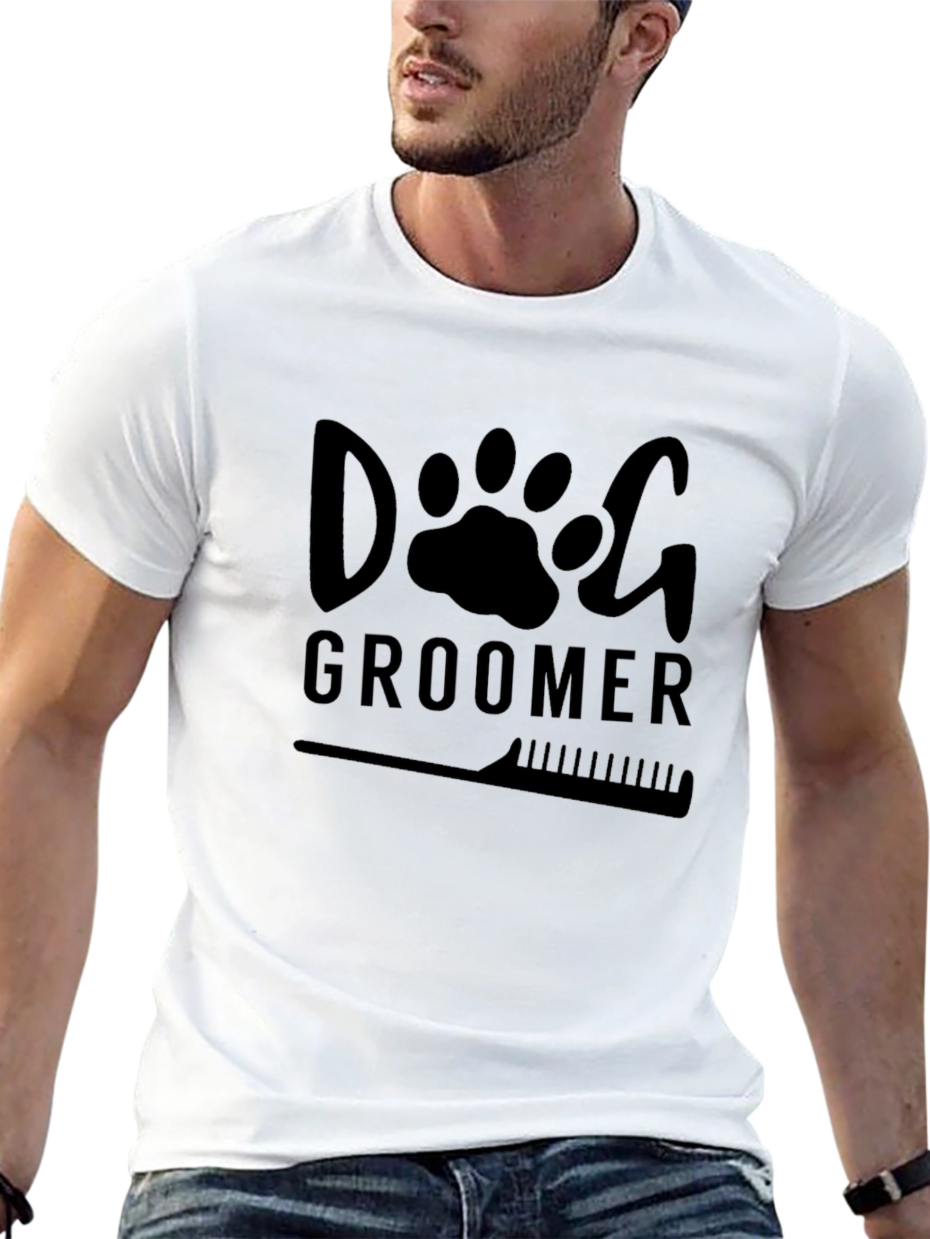 Dog Groomer T-Shirt - Black Graphic Tee