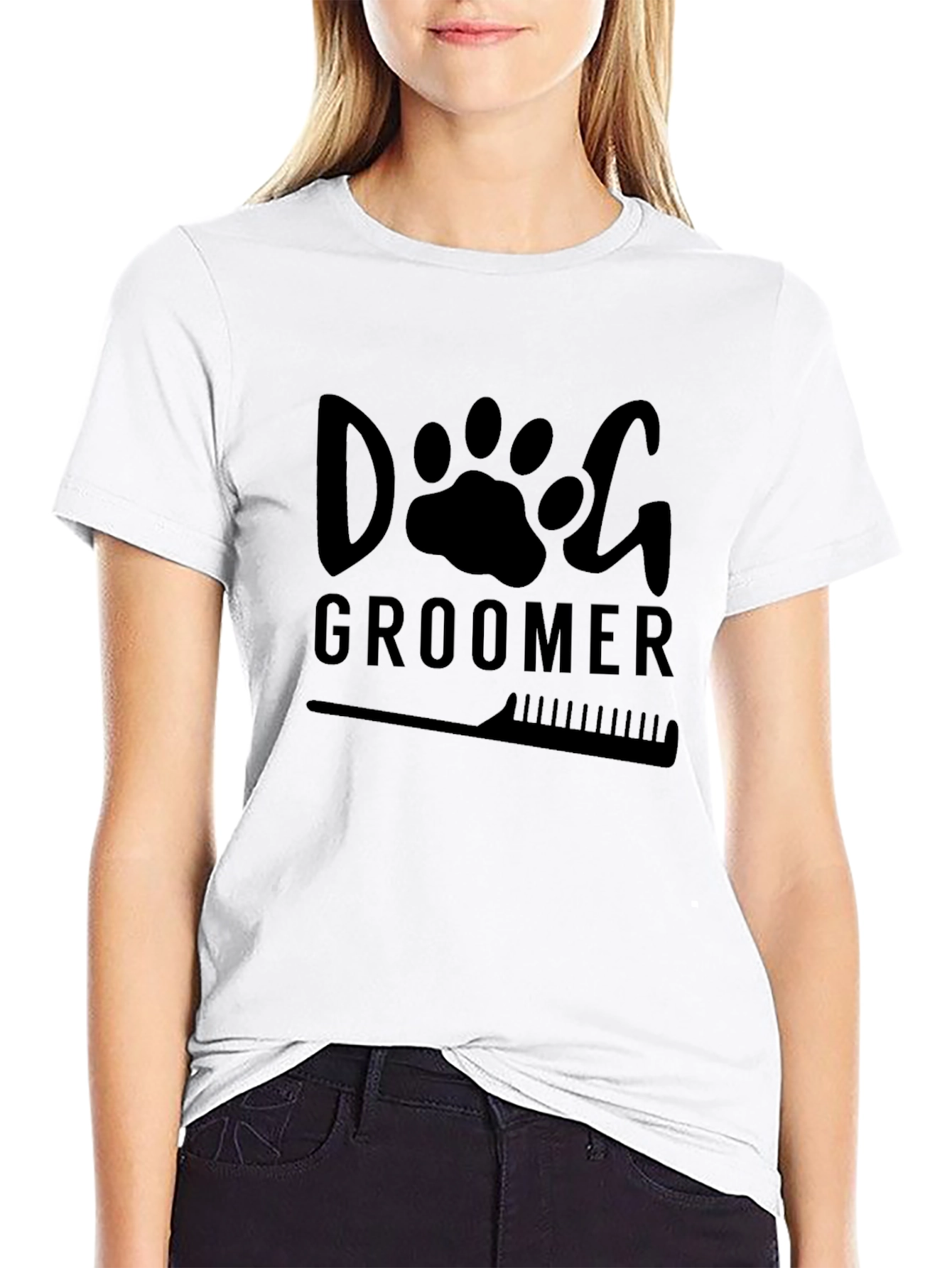 Dog Groomer T-Shirt - Black Graphic Tee
