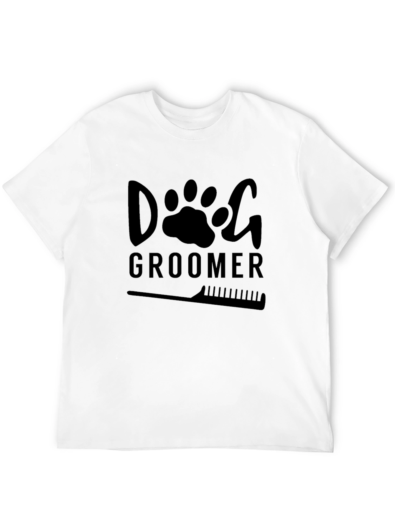 Dog Groomer T-Shirt - Black Graphic Tee