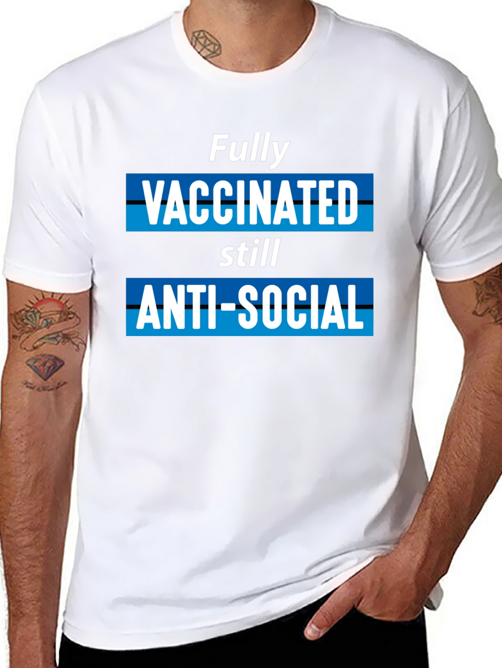 Fully Vaccinated Anti-Social Graphic T-Shirt