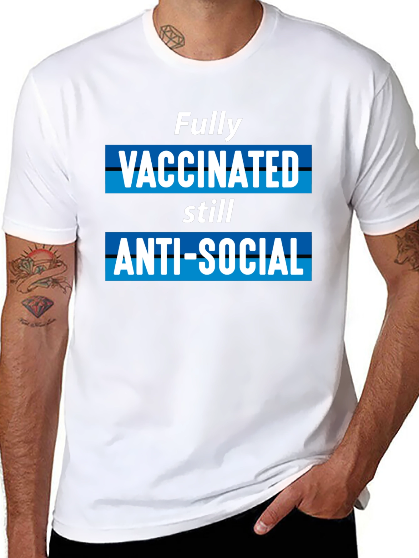 Fully Vaccinated Anti-Social Graphic T-Shirt