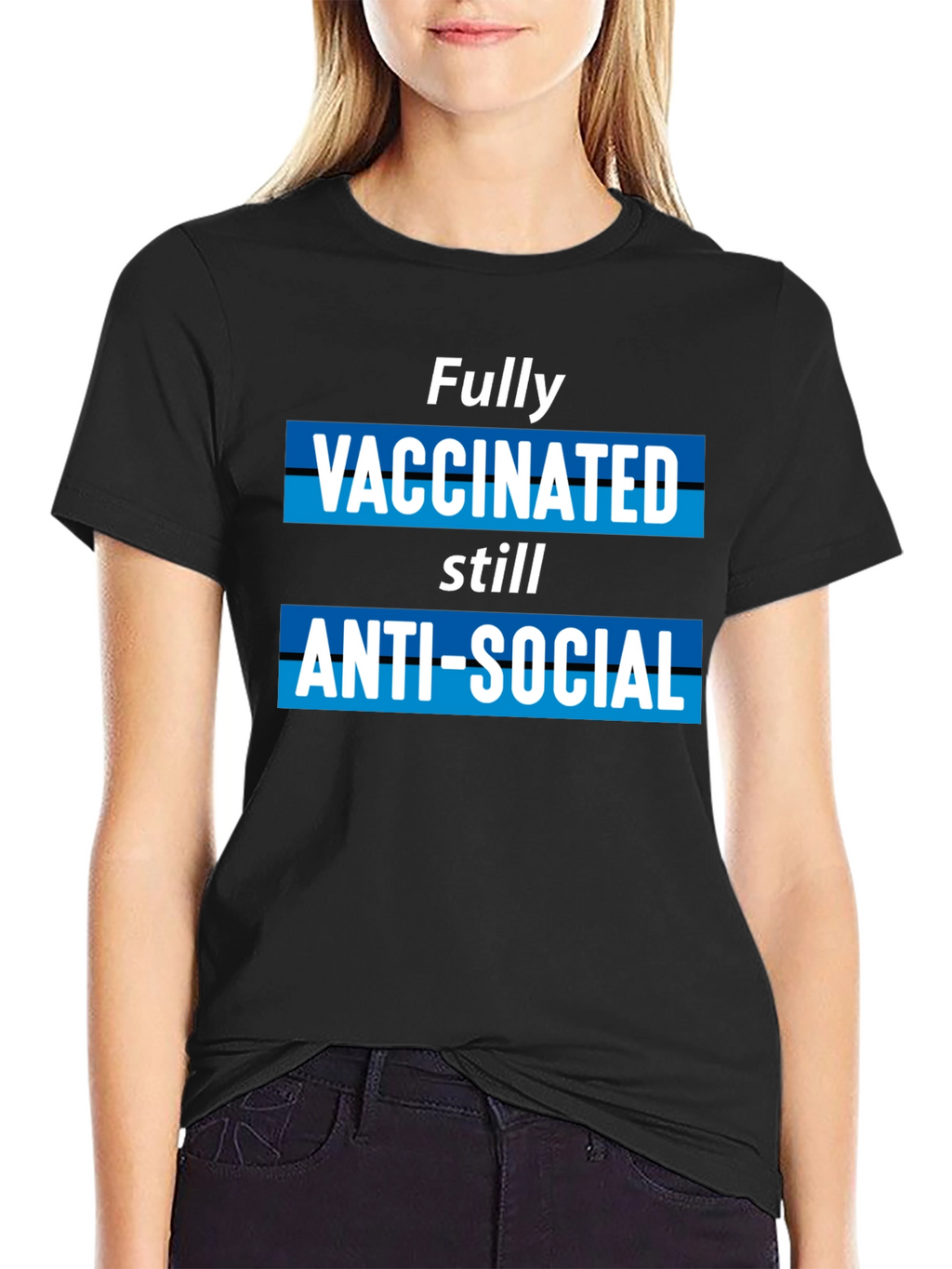 Fully Vaccinated Anti-Social Graphic T-Shirt