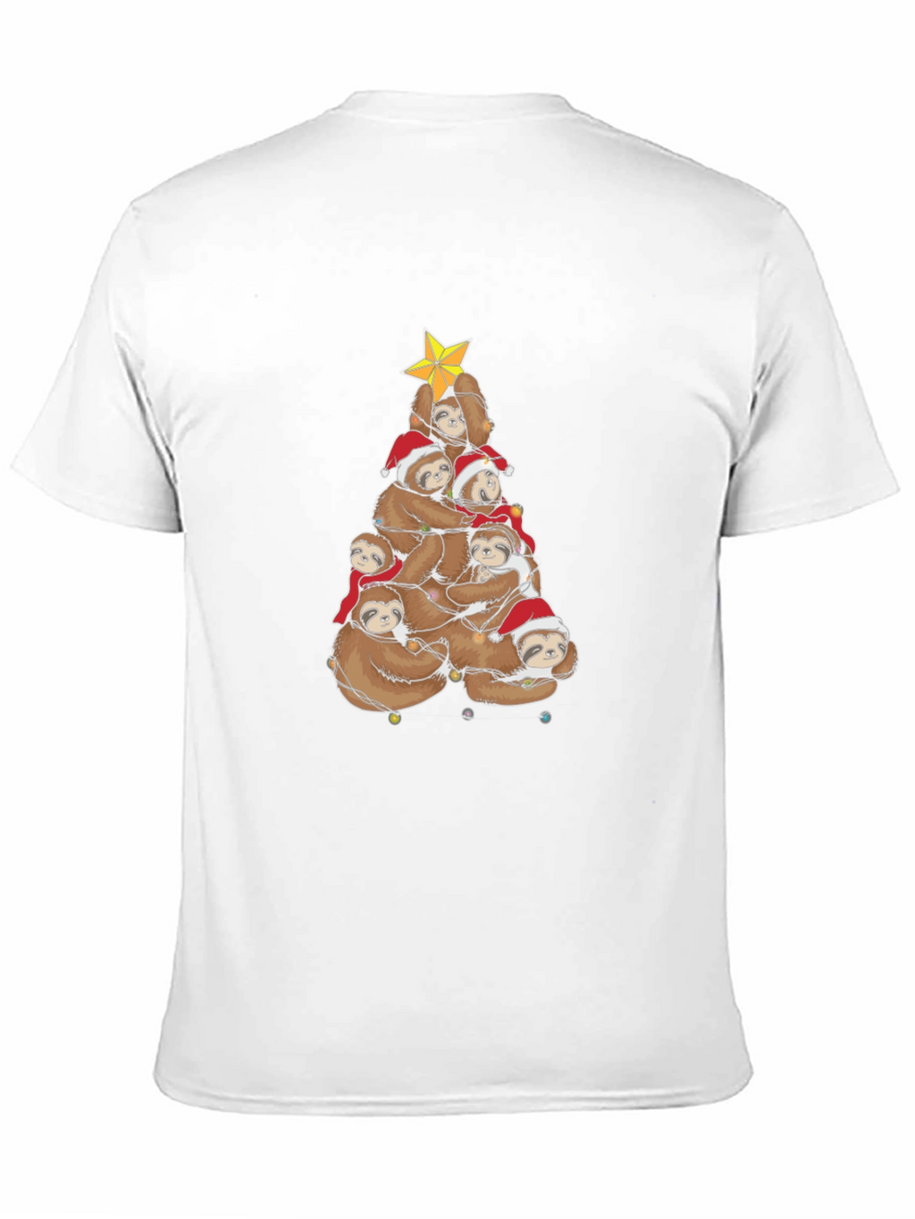 Festive Sloth Christmas Tree T-Shirt