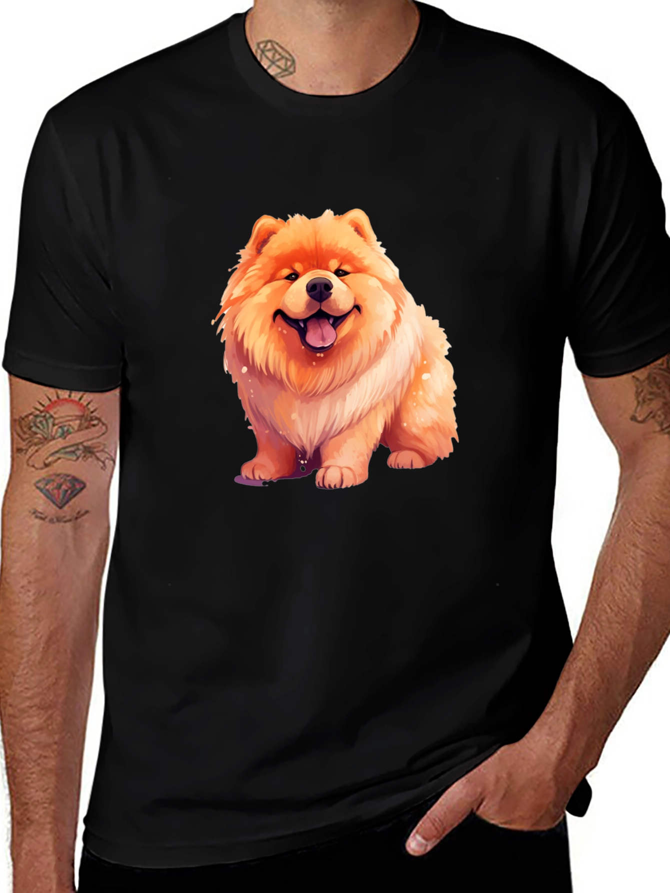 Cute Chow Chow Dog Graphic T-Shirt