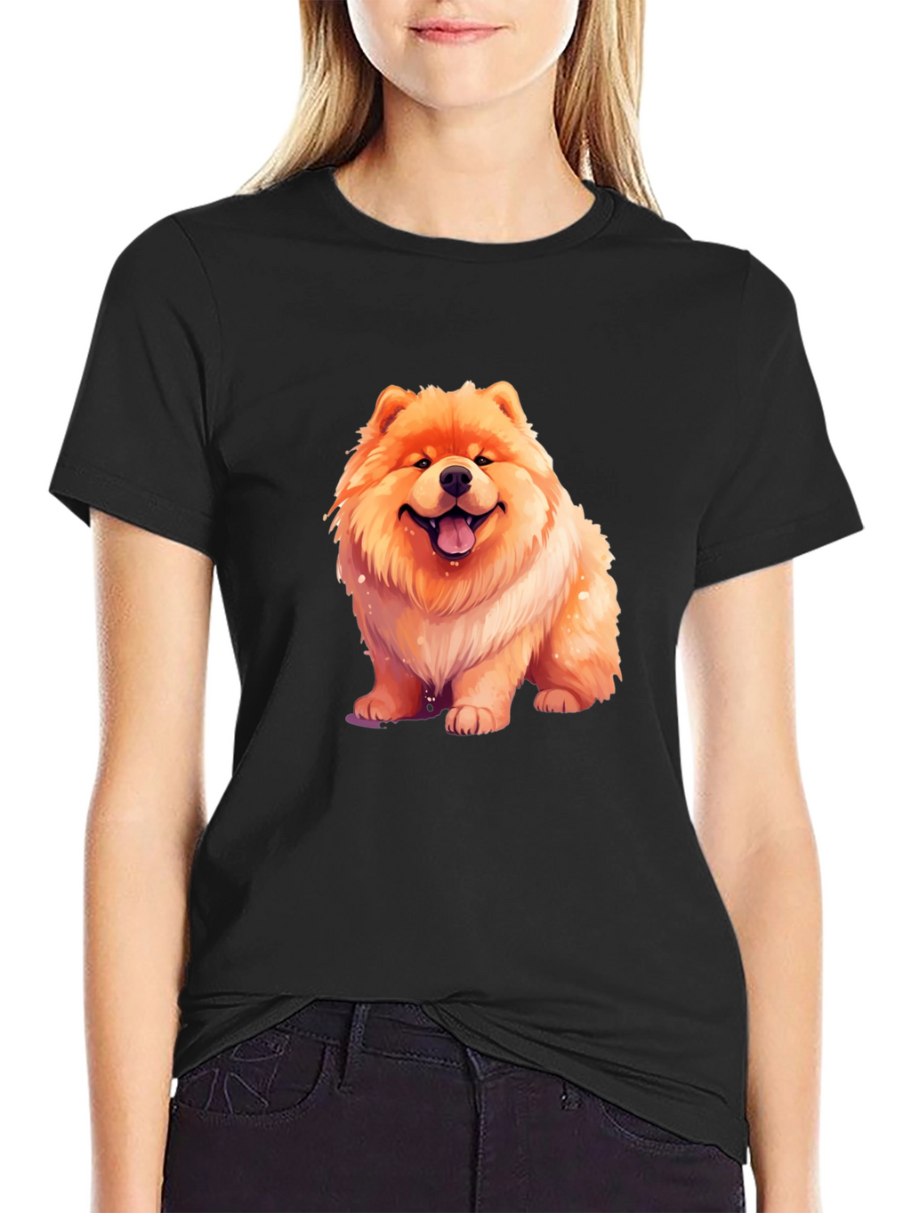 Cute Chow Chow Dog Graphic T-Shirt
