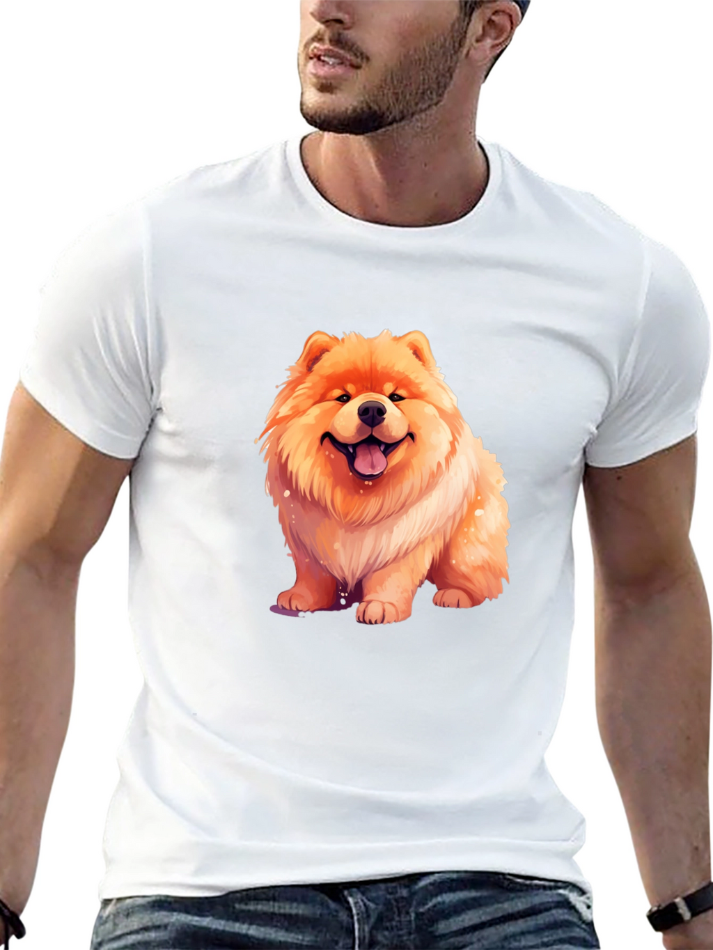 Cute Chow Chow Dog Graphic T-Shirt