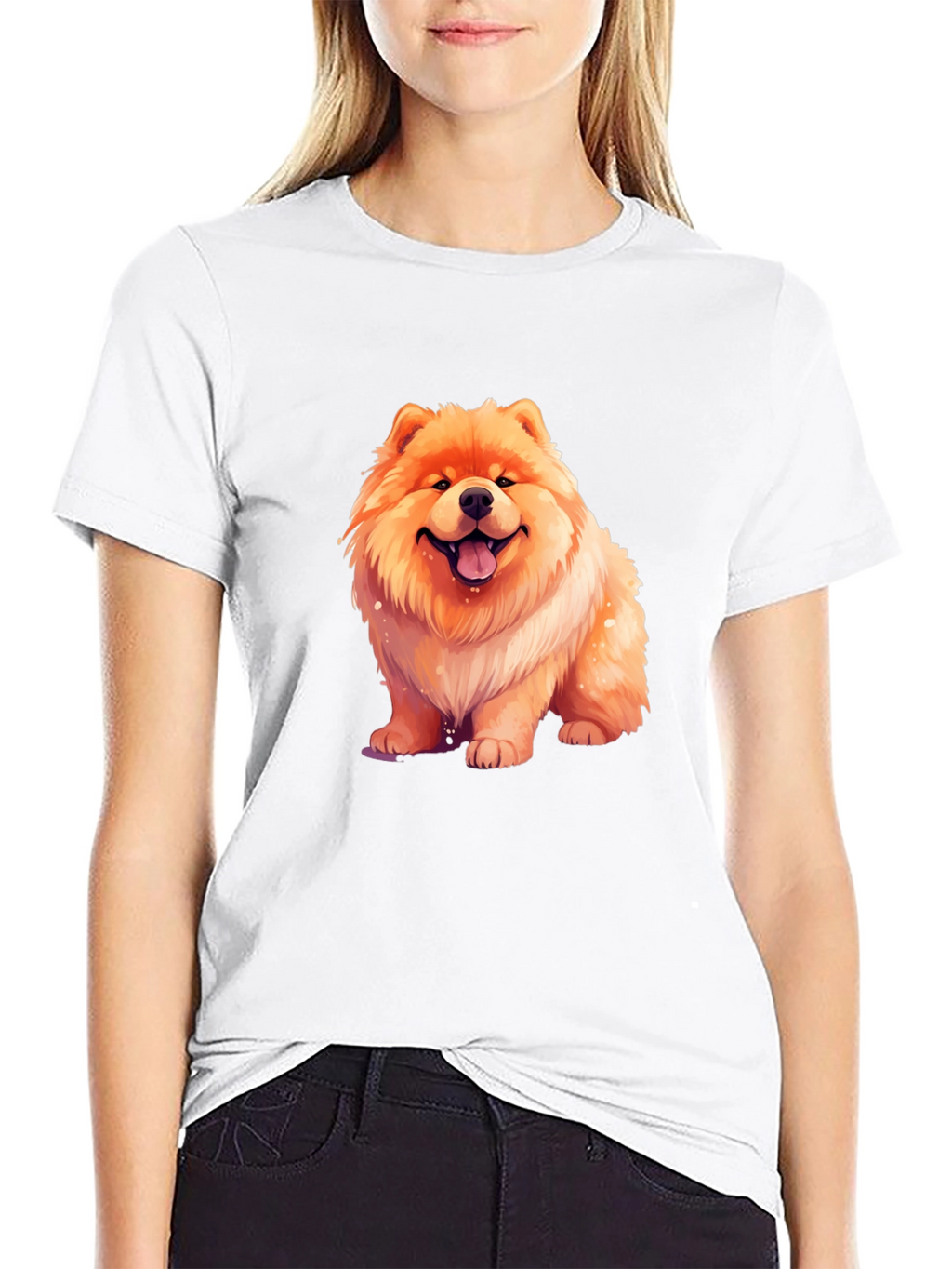Cute Chow Chow Dog Graphic T-Shirt