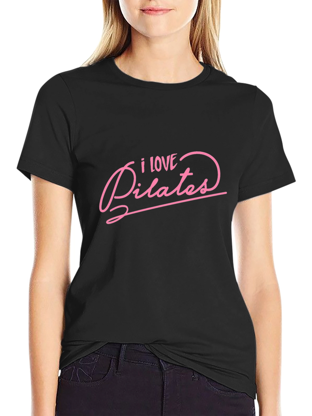 I Love Pilates Black T-Shirt