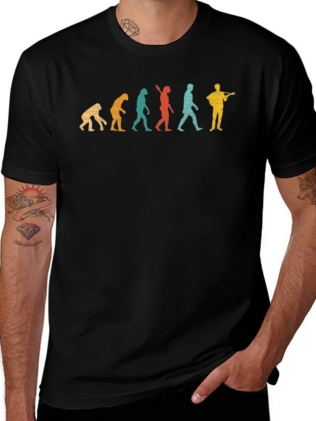 Evolution of Music T-Shirt - Black