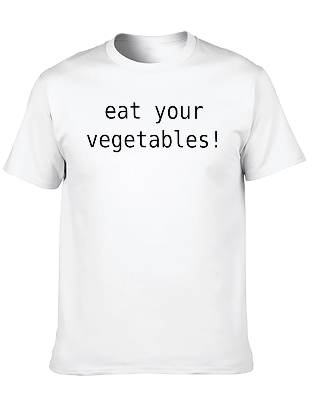 Eat Your Vegetables T-Shirt - Black Crew Neck Tee