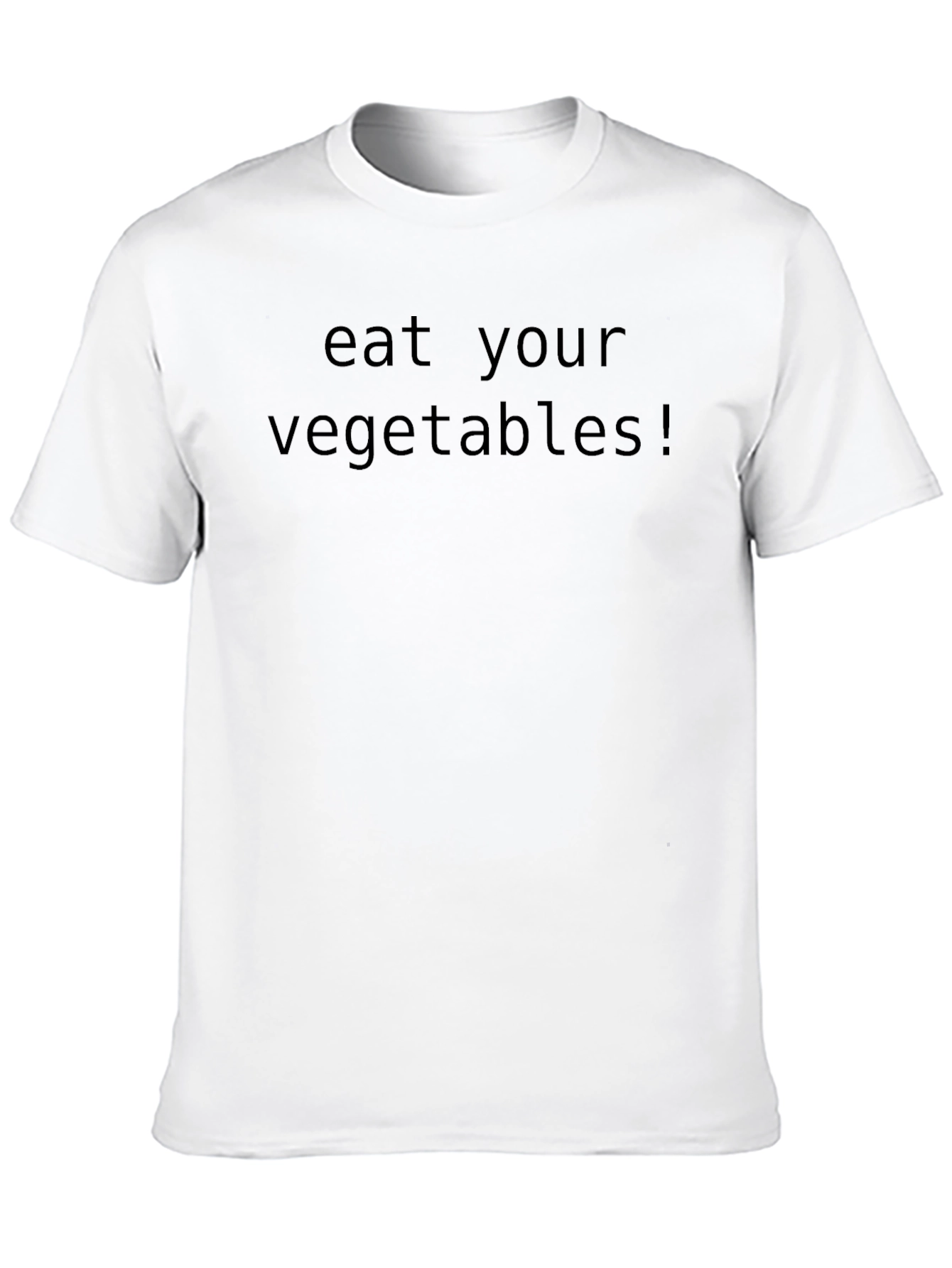 Eat Your Vegetables T-Shirt - Black Crew Neck Tee