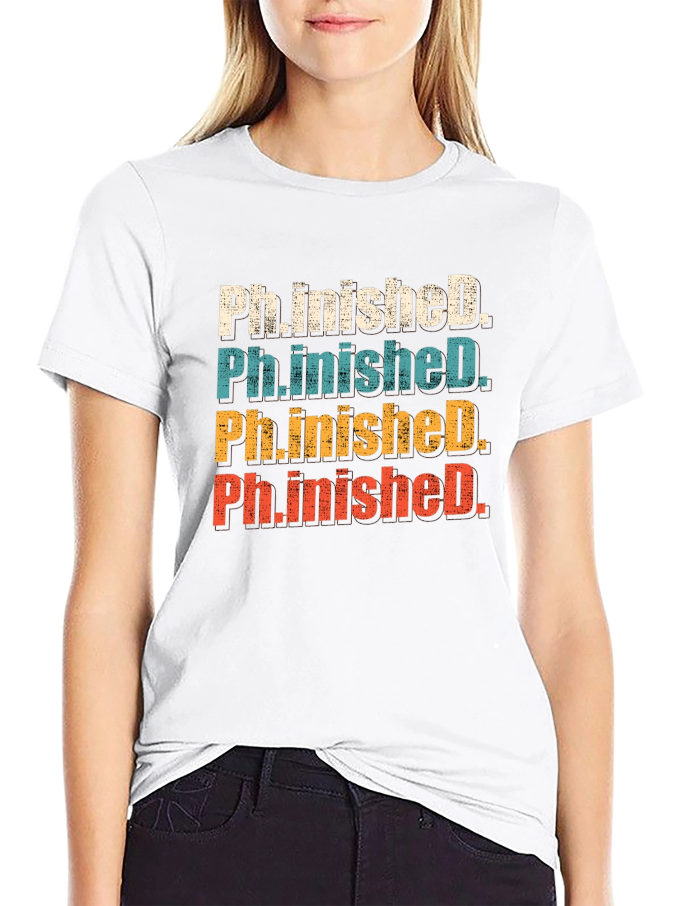 Ph.inishedD Vintage Retro T-Shirt Graduation Gift