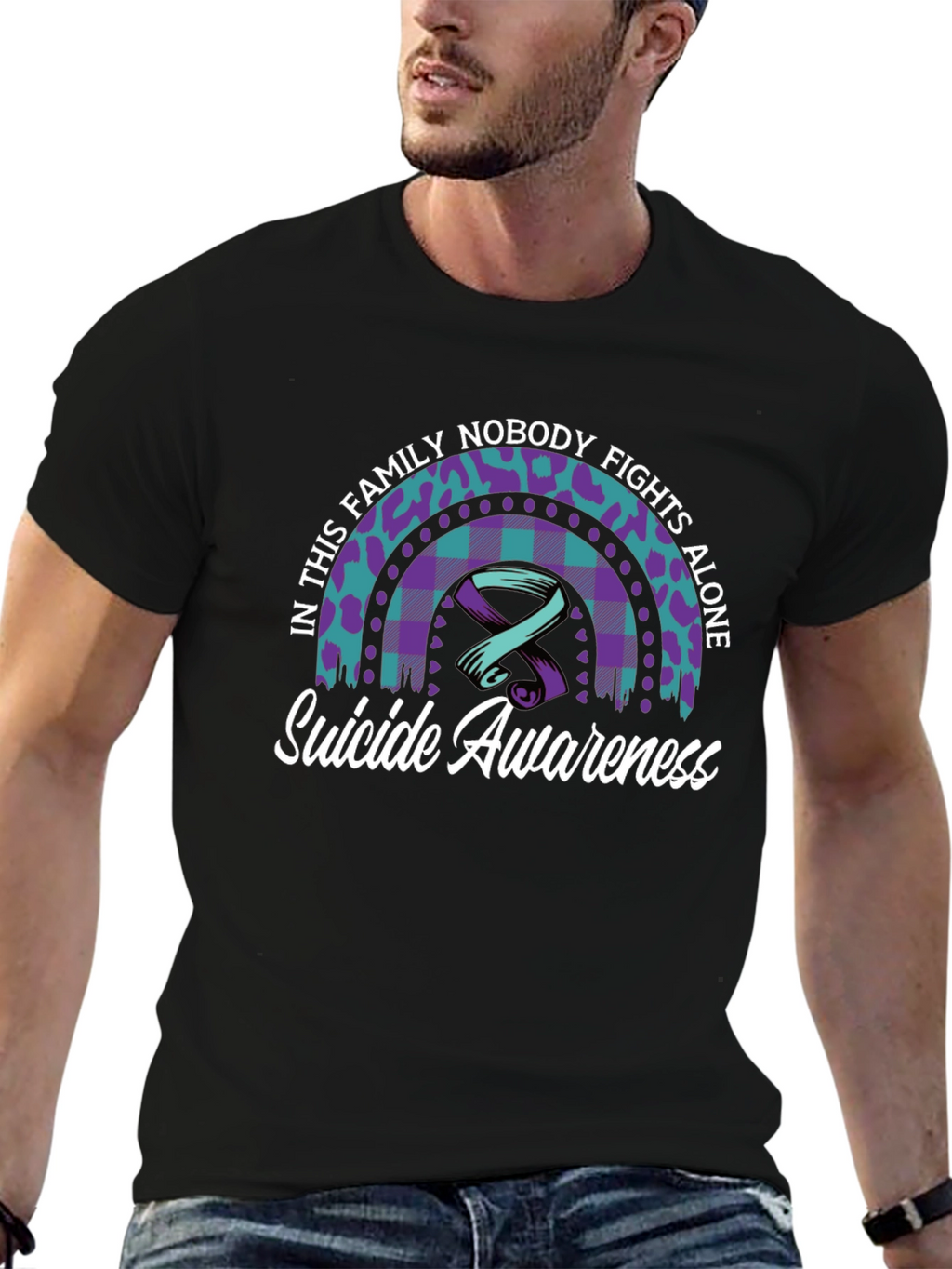 Suicide Awareness T-Shirt - Nobody Fights Alone