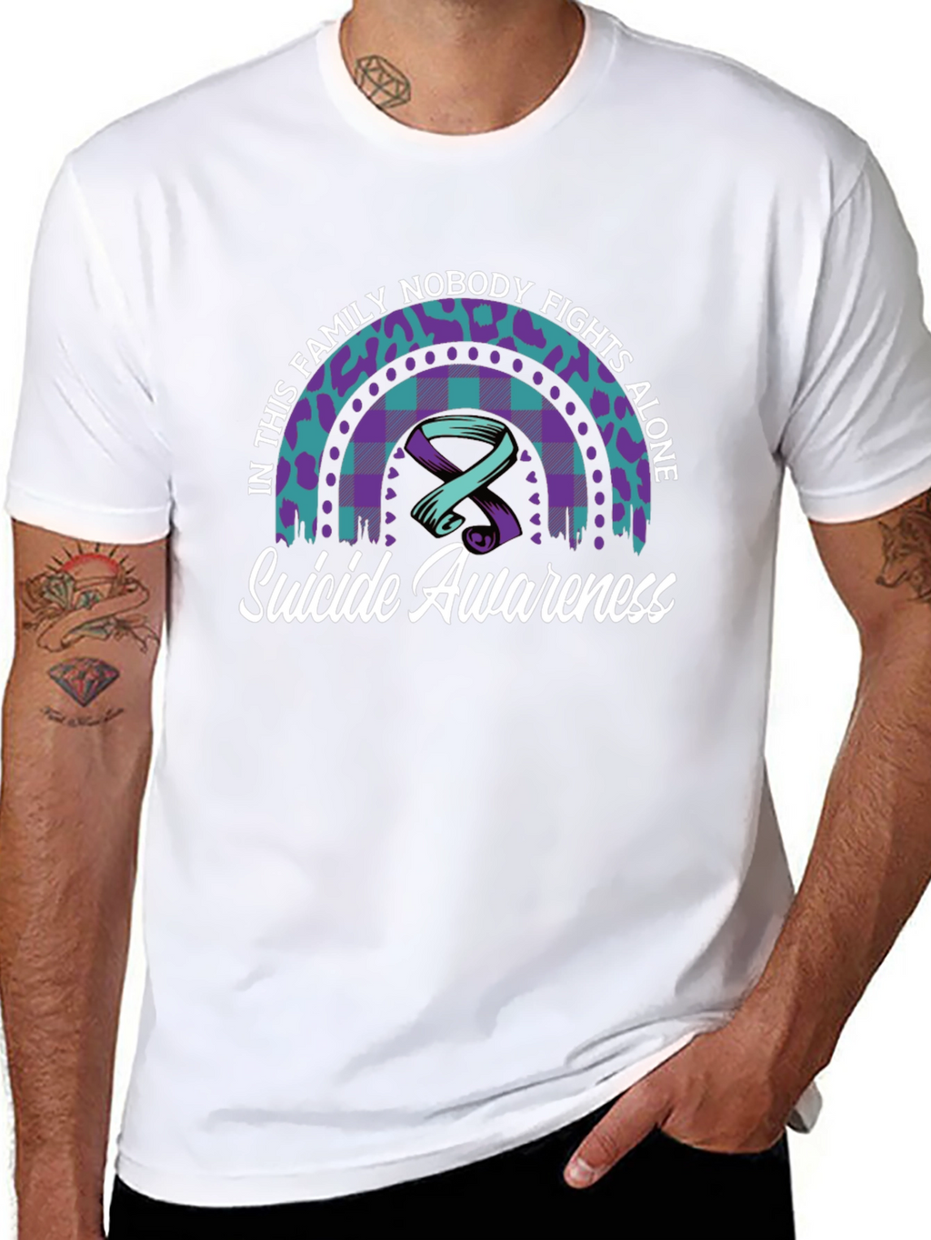 Suicide Awareness T-Shirt - Nobody Fights Alone