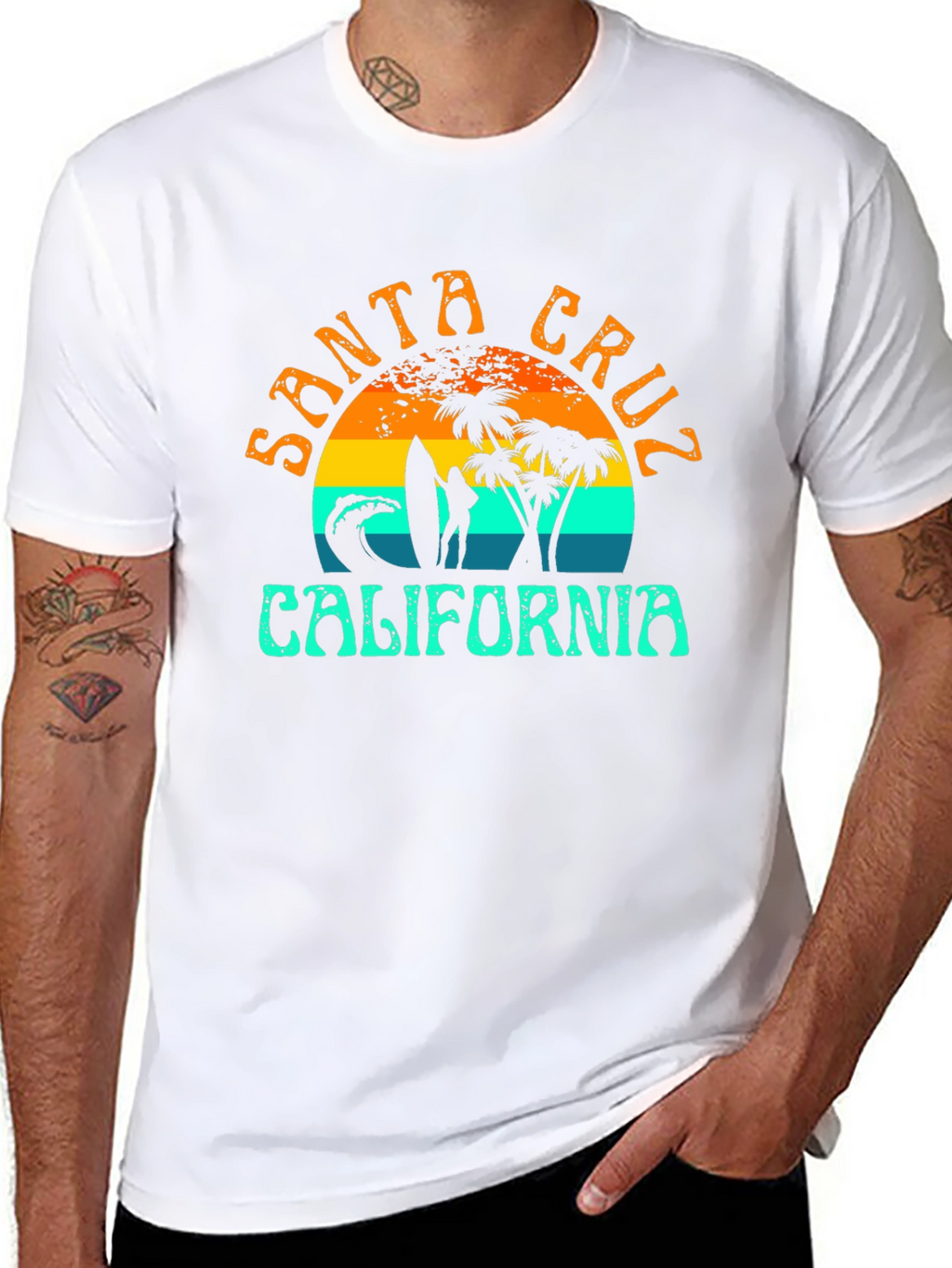 Santa Cruz California Surf Tee - Black